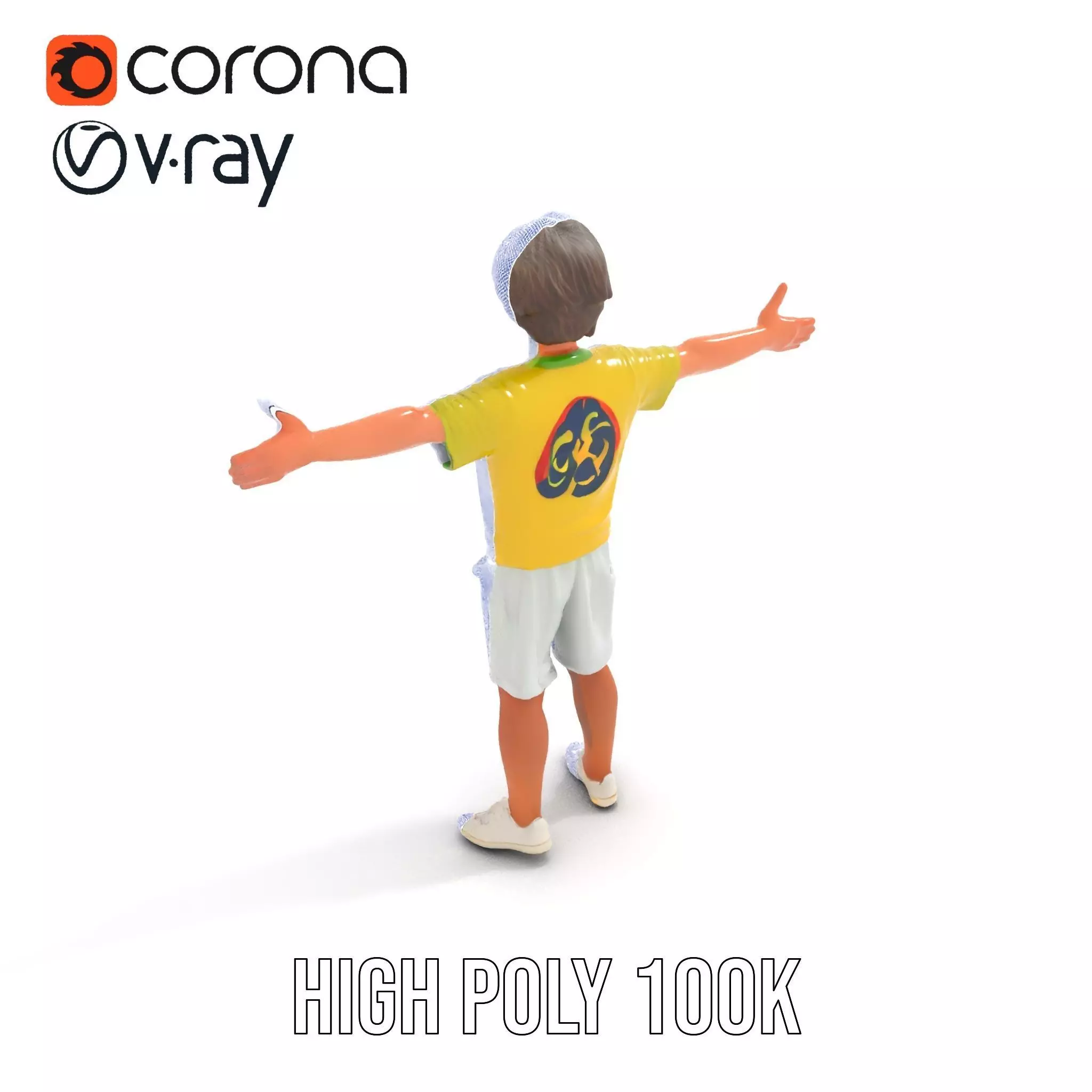 Joyful Yellow Shirt Model Pack Low-poly 3D model_32