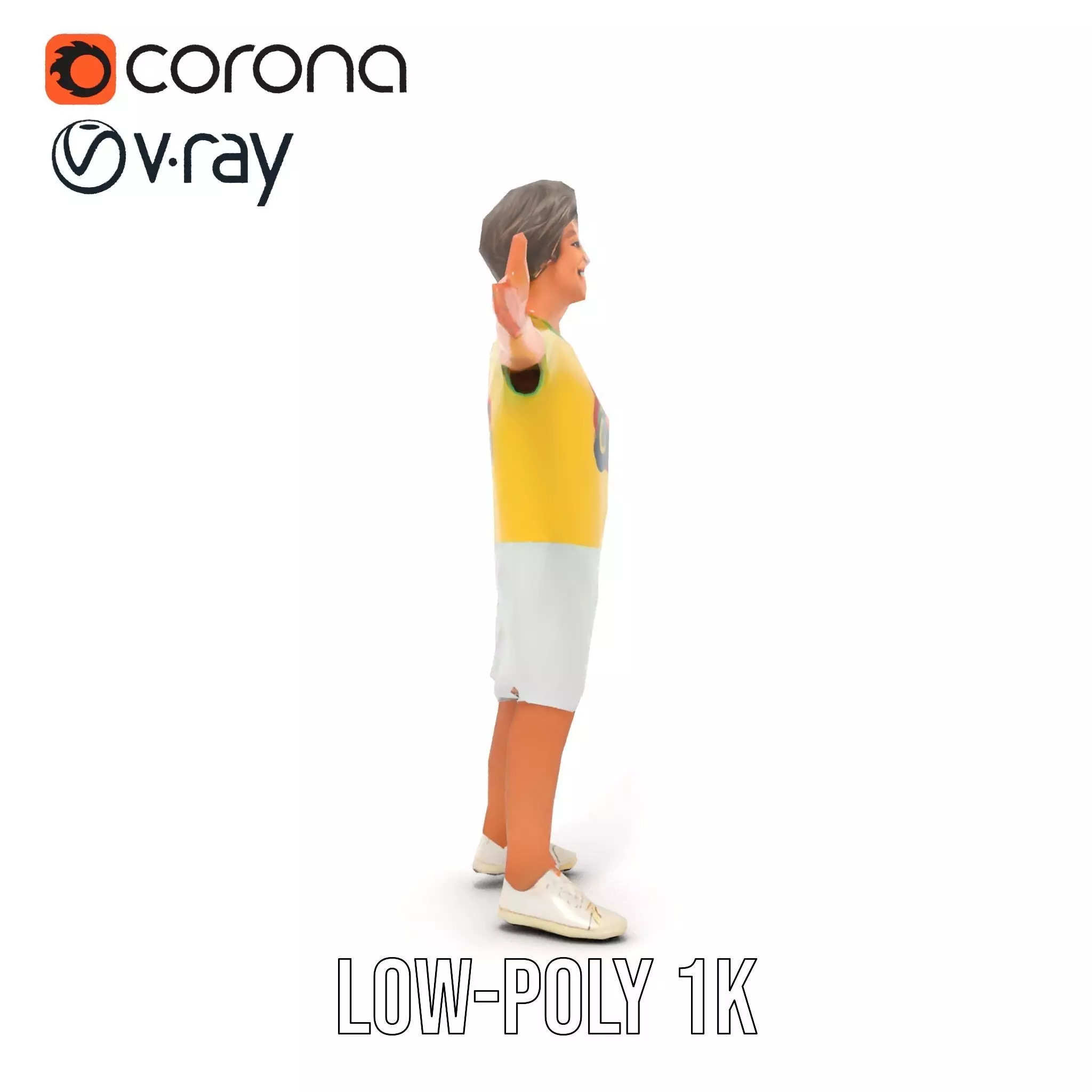 Joyful Yellow Shirt Model Pack Low-poly 3D model_17