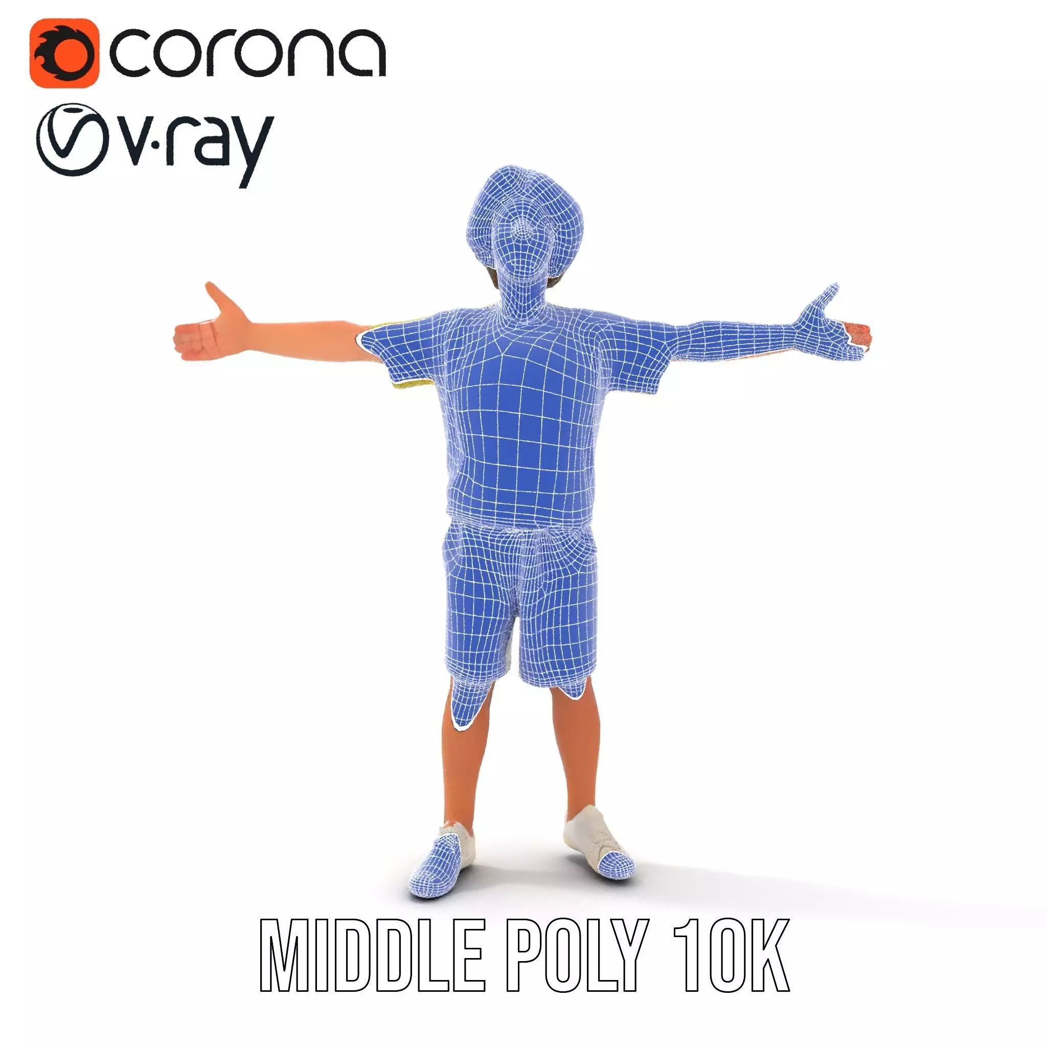 Joyful Yellow Shirt Model Pack Low-poly 3D model_12