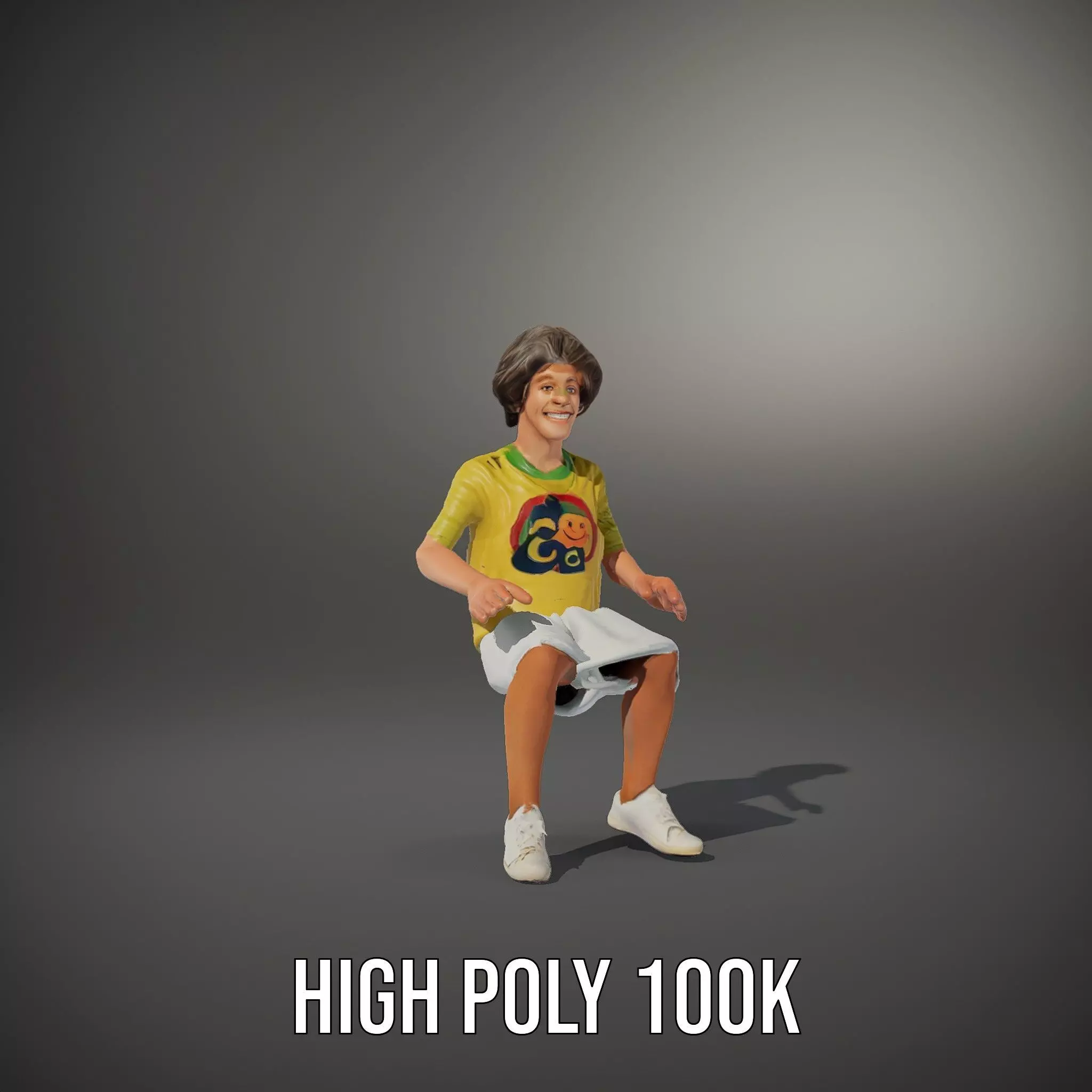 Joyful Yellow Shirt Model Pack Low-poly 3D model_11