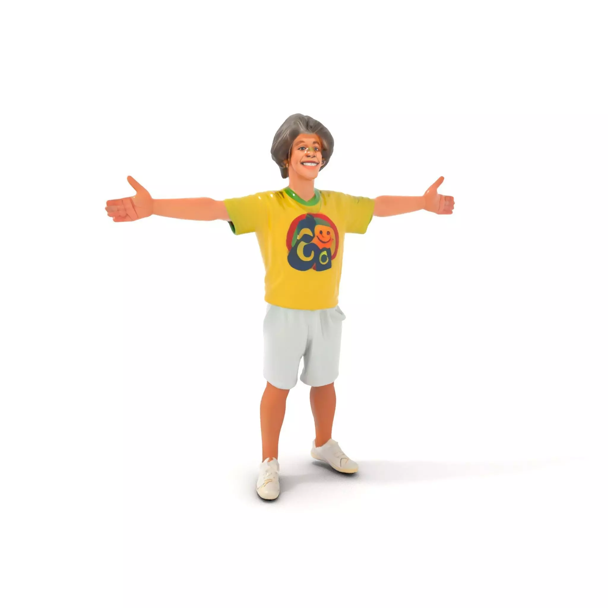 Joyful Yellow Shirt Model Pack Low-poly 3D model_0