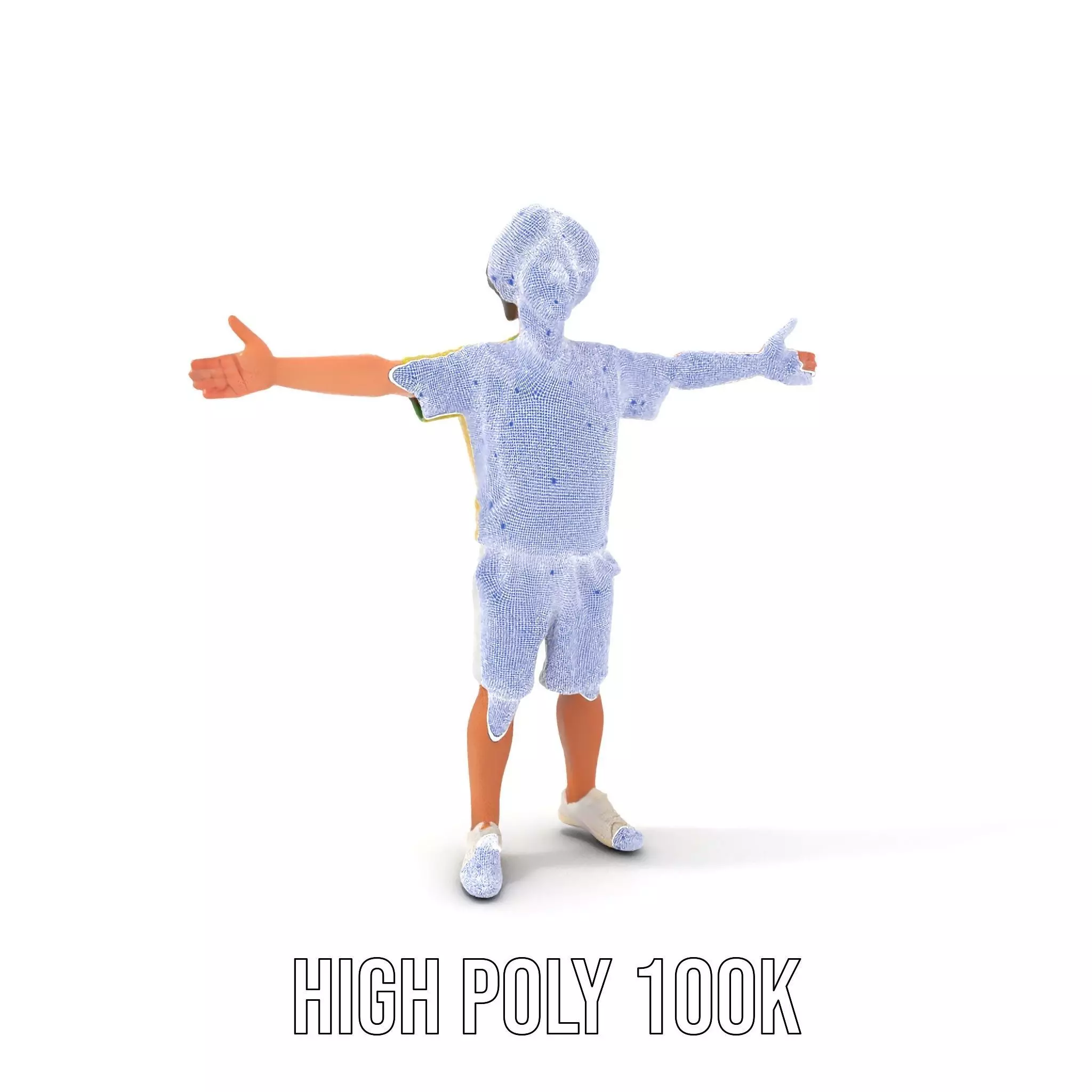 Joyful Yellow Shirt Model Pack Low-poly 3D model_5