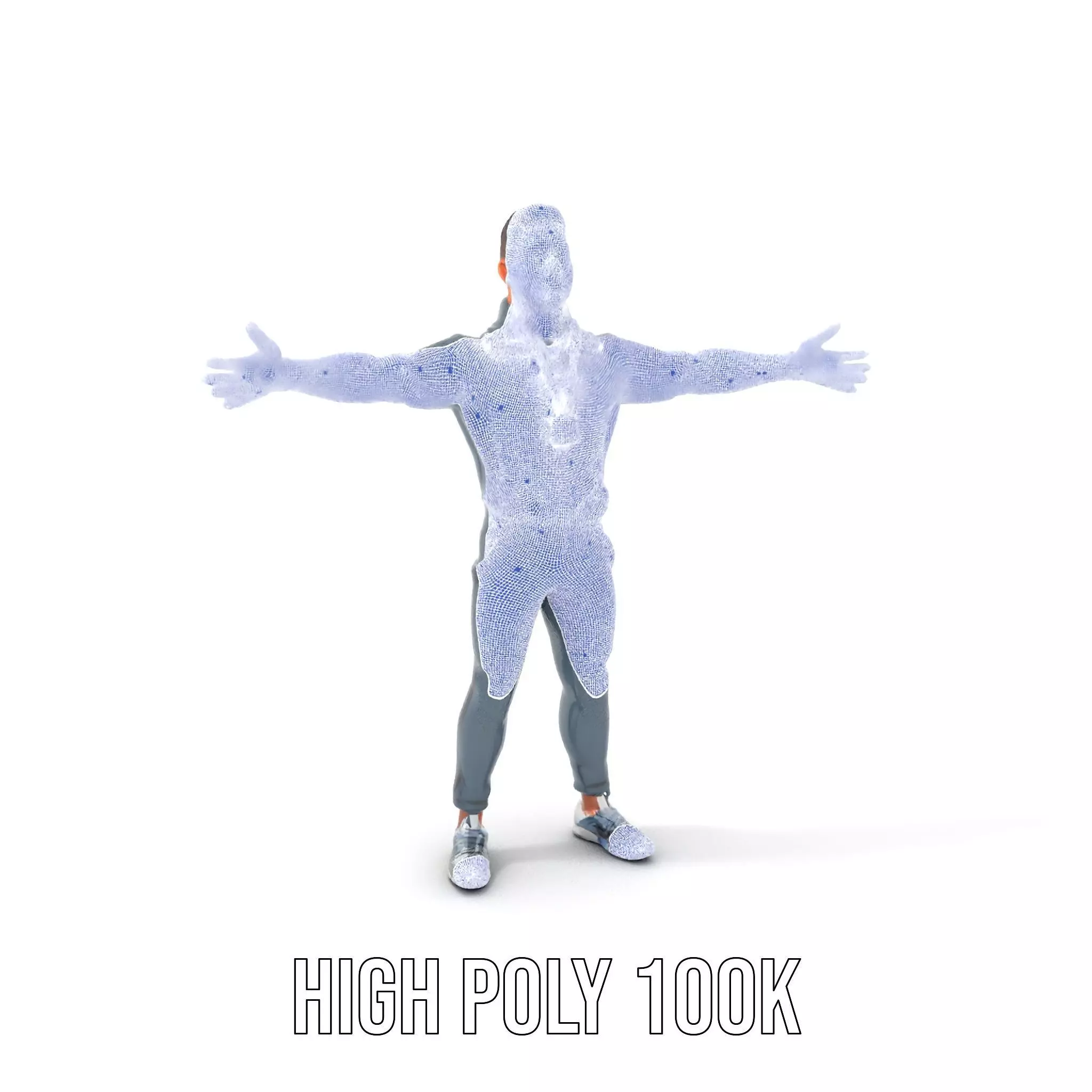 Athletic Trainer Grey Outfit model pack Low-poly 3D model_5