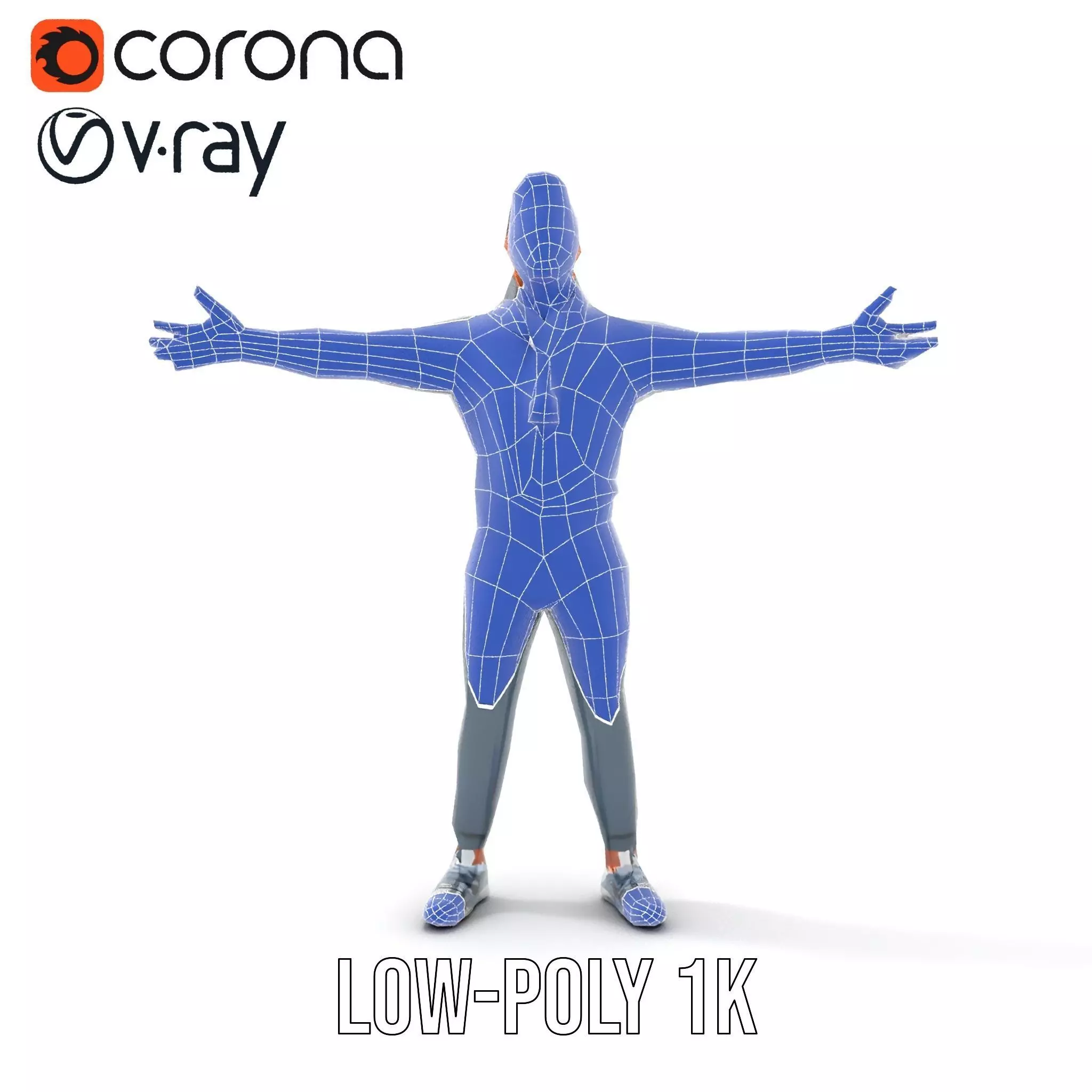 Athletic Trainer Grey Outfit model pack Low-poly 3D model_26