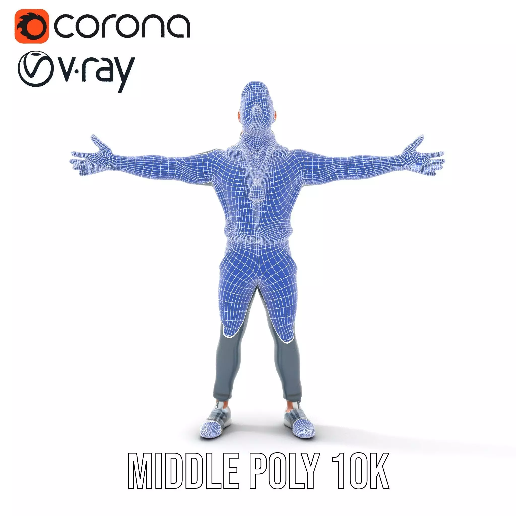 Athletic Trainer Grey Outfit model pack Low-poly 3D model_28