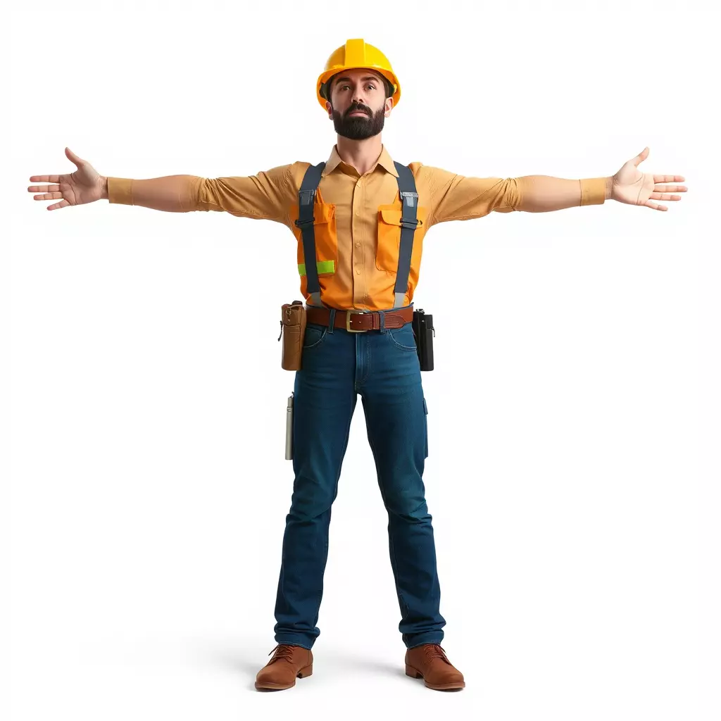 Construction Worker model pack Low-poly 3D model_3