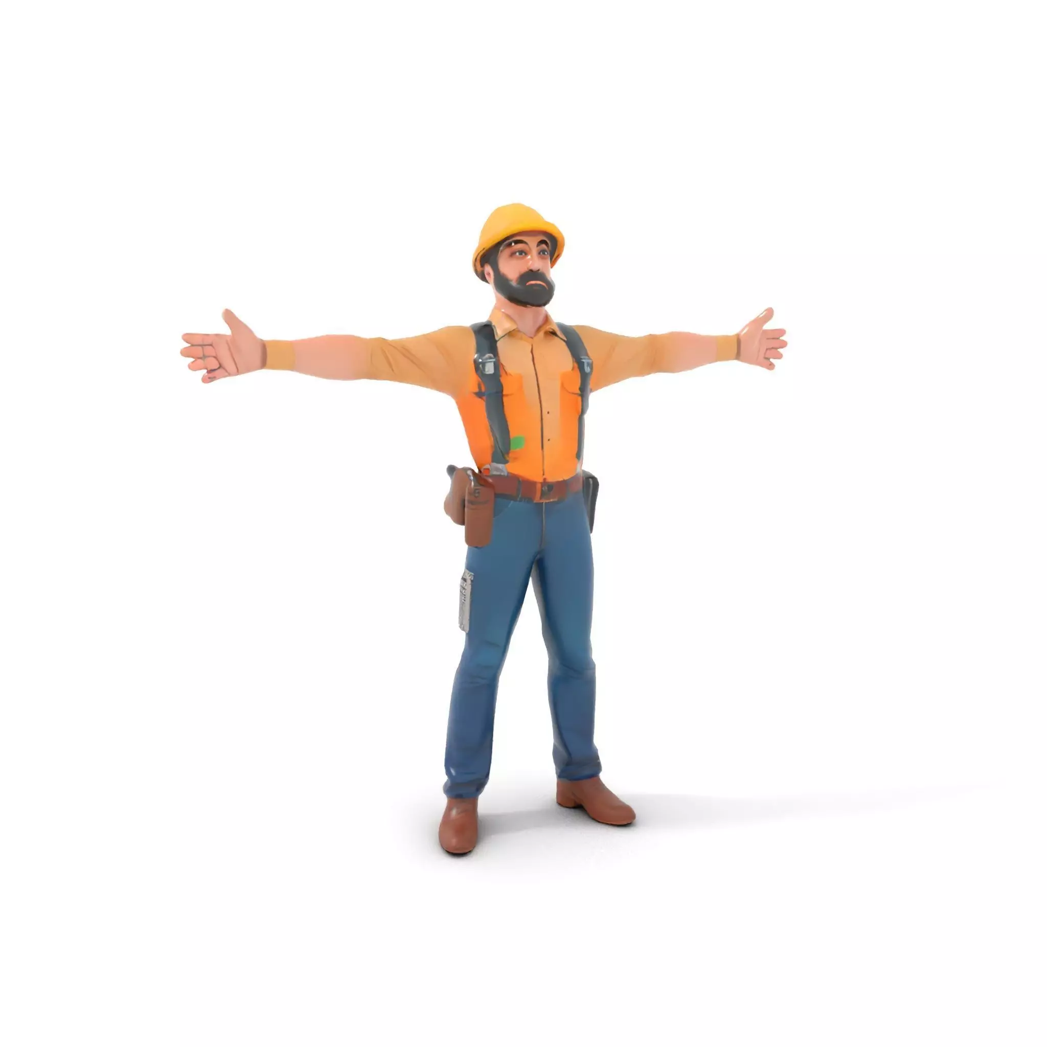 Construction Worker model pack Low-poly 3D model_7