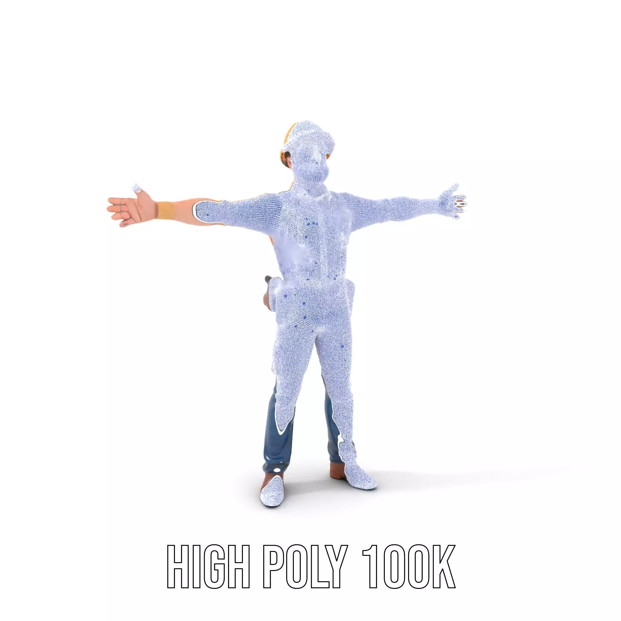 Construction Worker model pack Low-poly 3D model_5