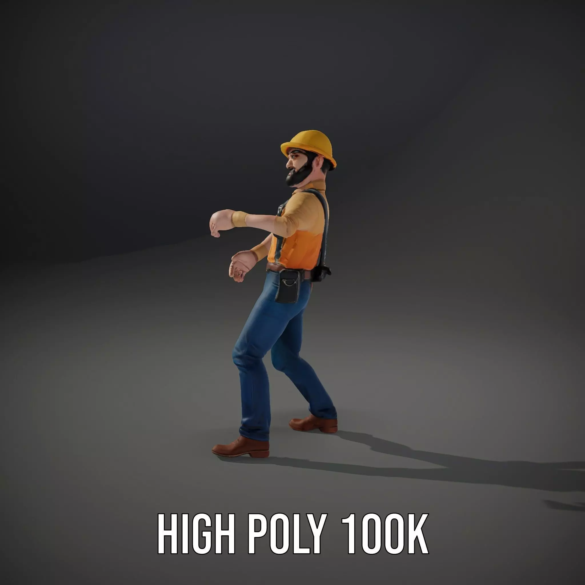 Construction Worker model pack Low-poly 3D model_10