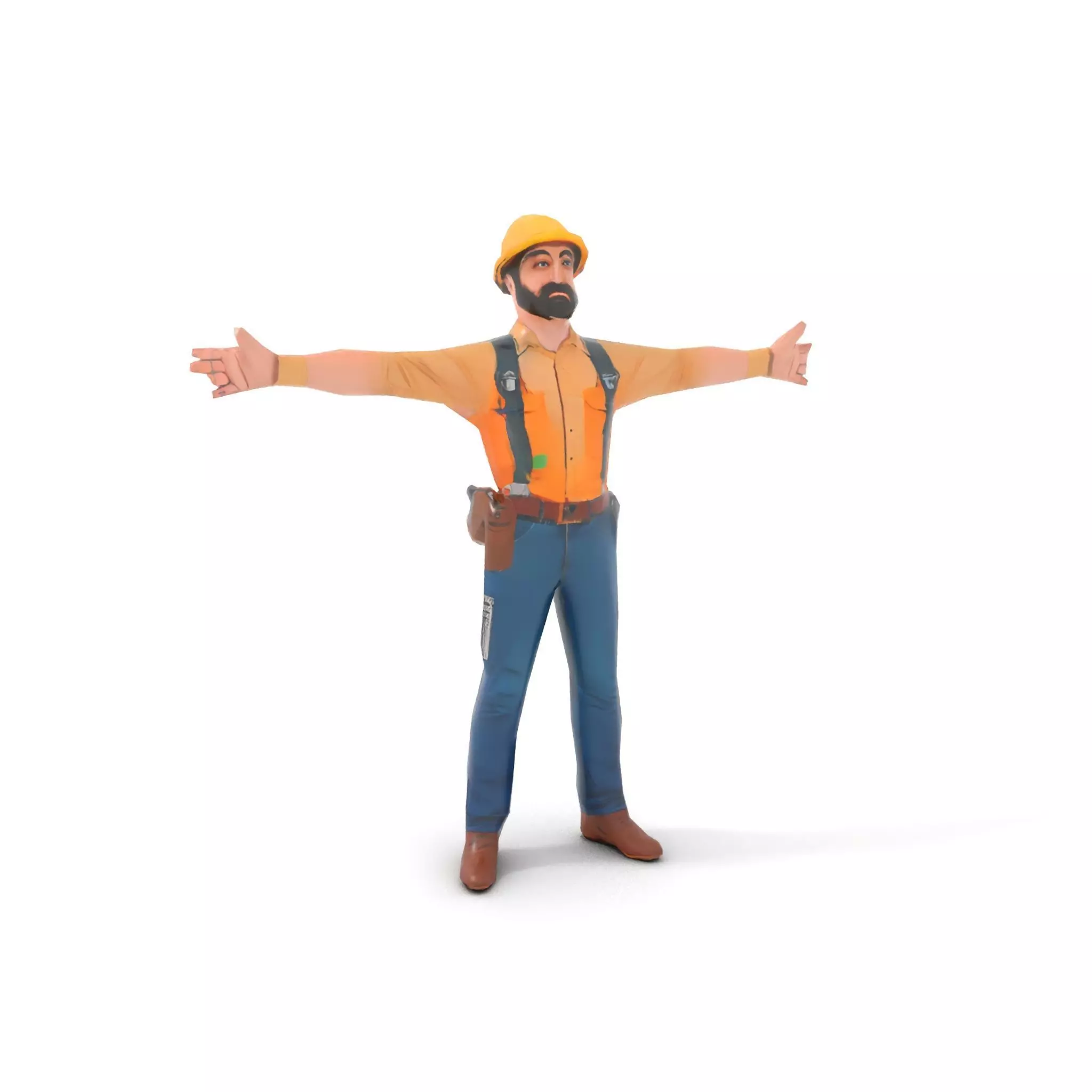 Construction Worker model pack Low-poly 3D model_15