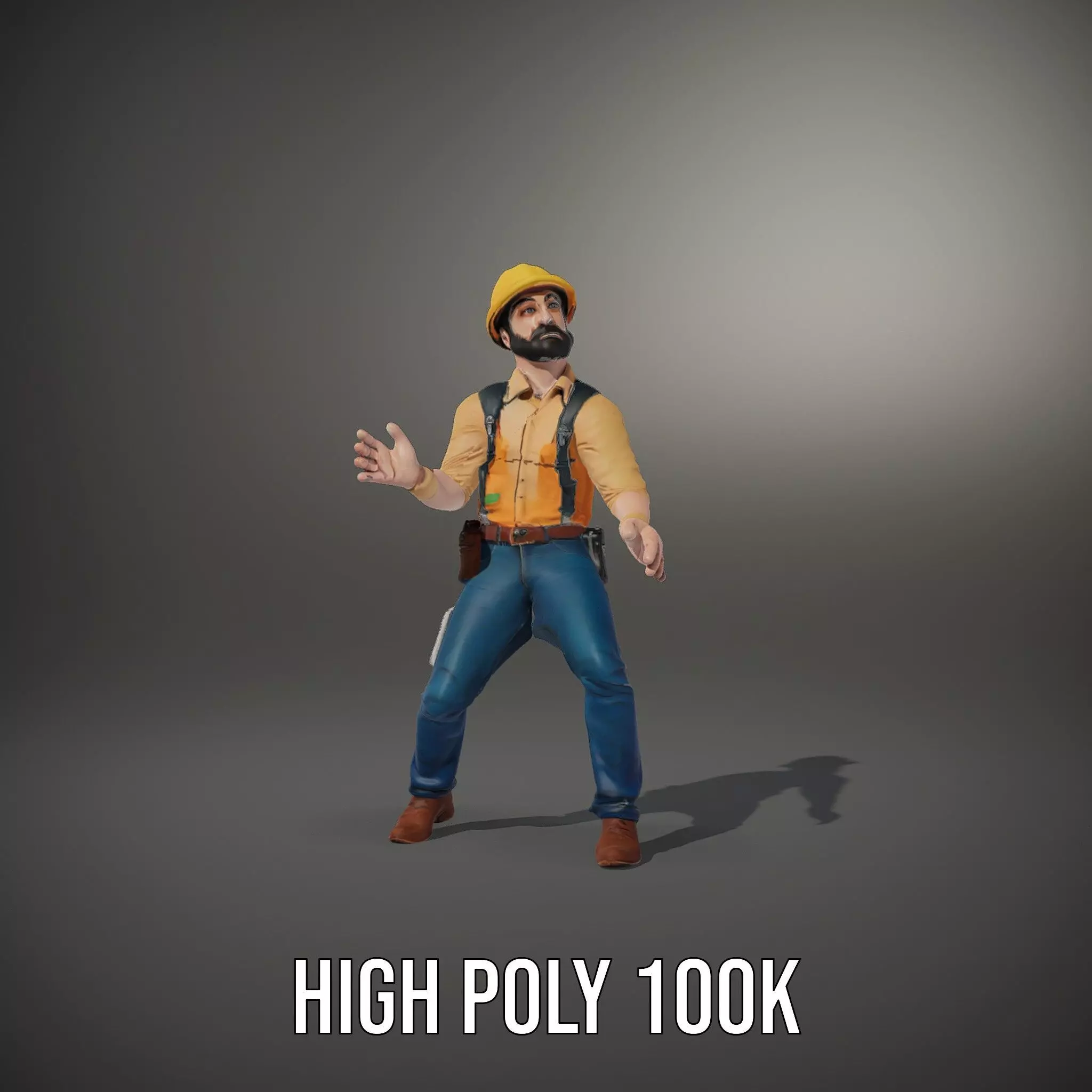 Construction Worker model pack Low-poly 3D model_13