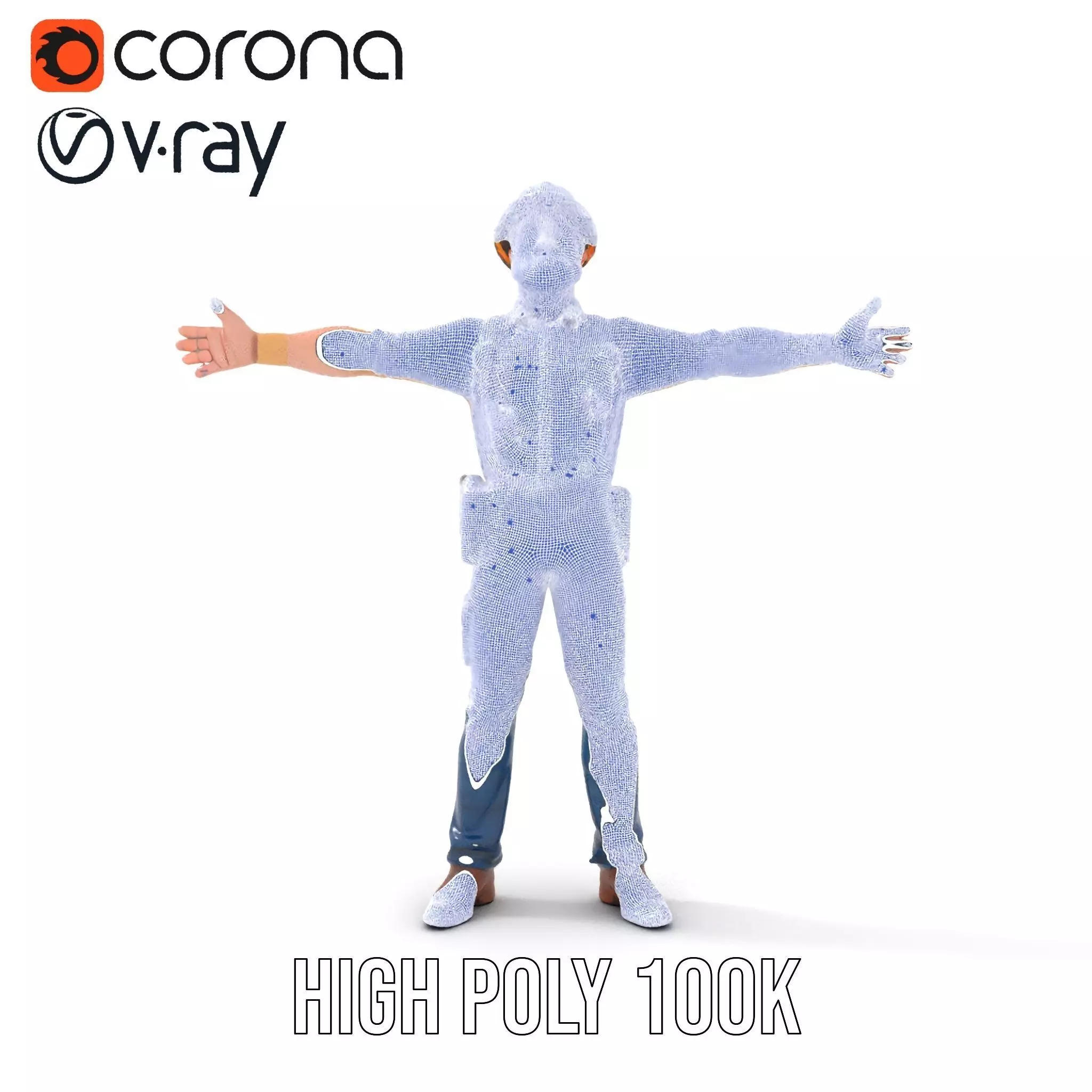 Construction Worker model pack Low-poly 3D model_33