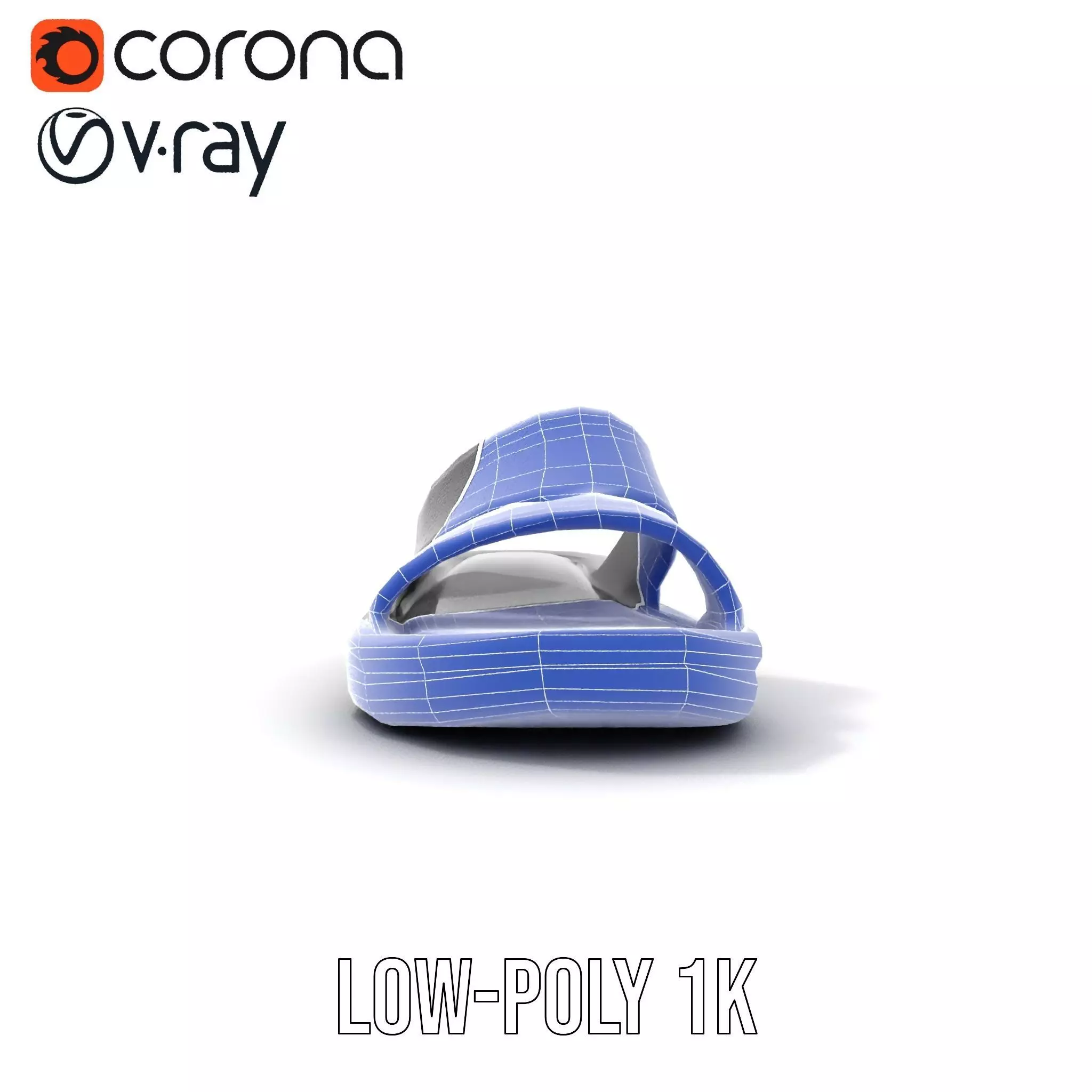 Sleek Black Slide Sandal model pack Low-poly 3D model_31