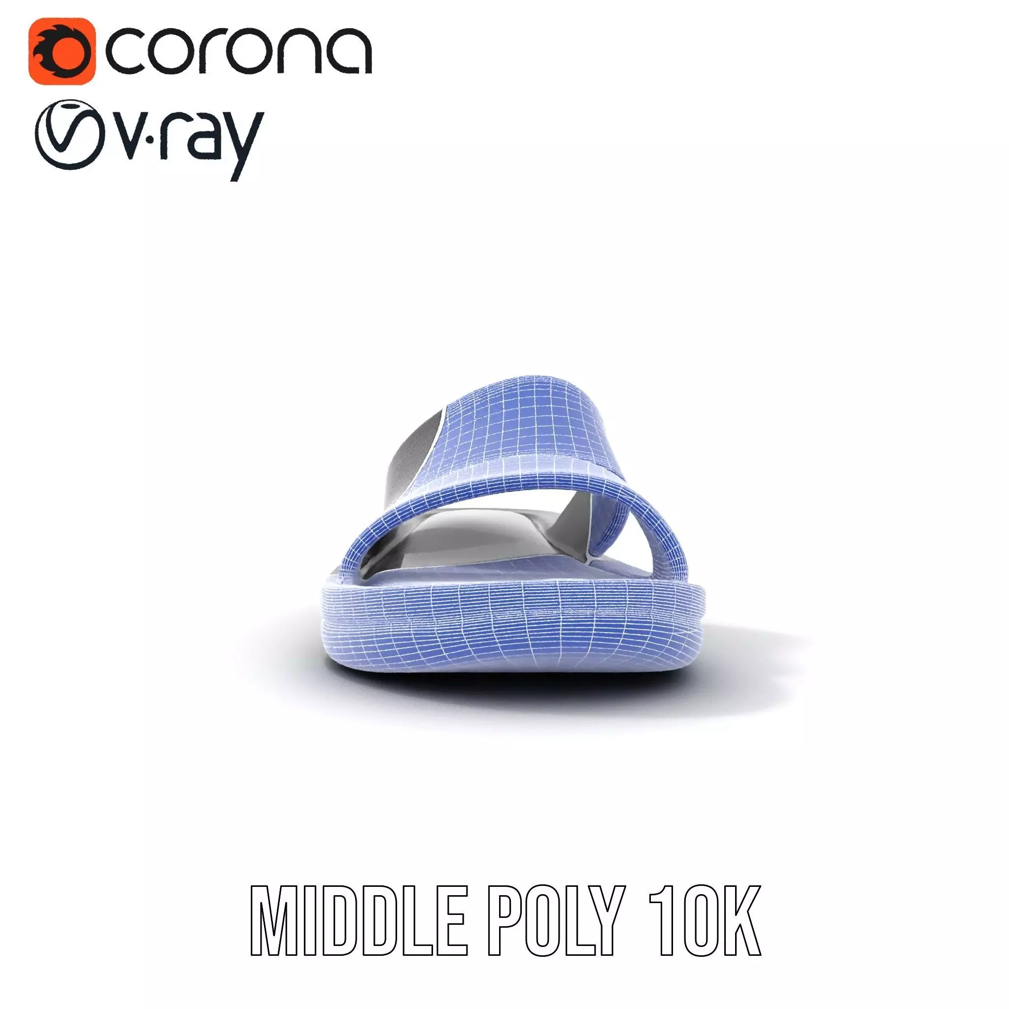 Sleek Black Slide Sandal model pack Low-poly 3D model_22