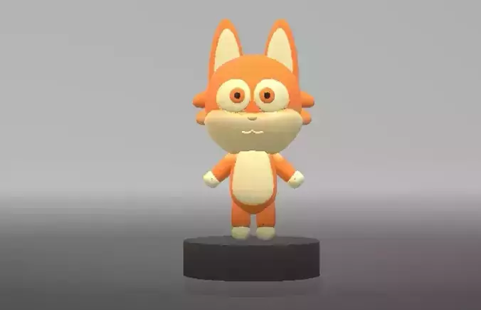 3D cat character 
