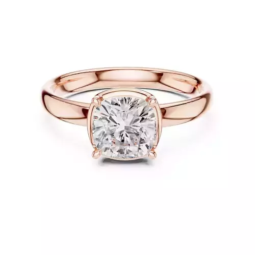 Solitaire Cushion Cut Diamond Engagement Ring 3DM STL Video