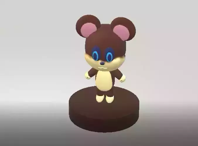 Cute cartoon animal    3D print model