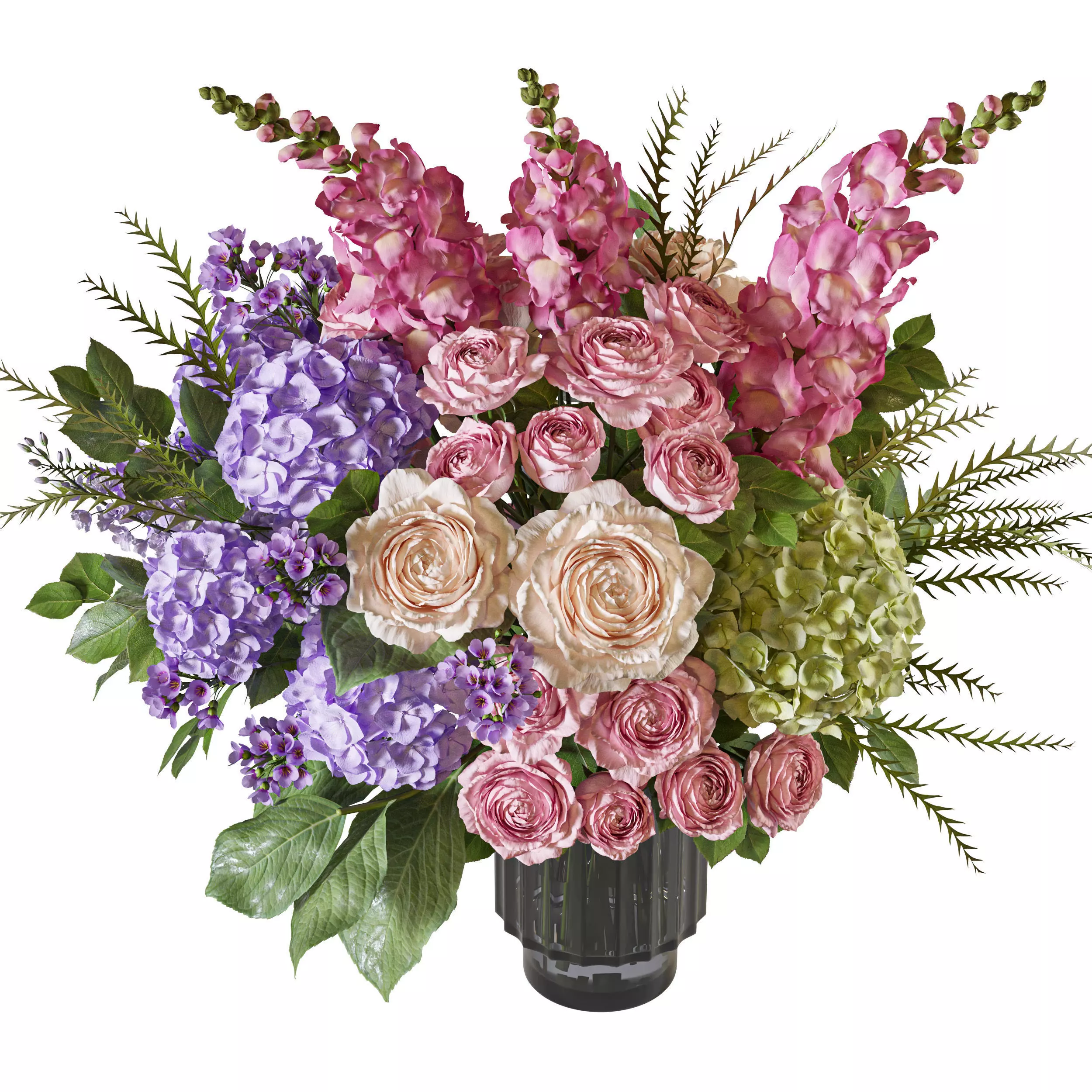 Flower Set 124 Radiance of Pure Serenity 3D model_1