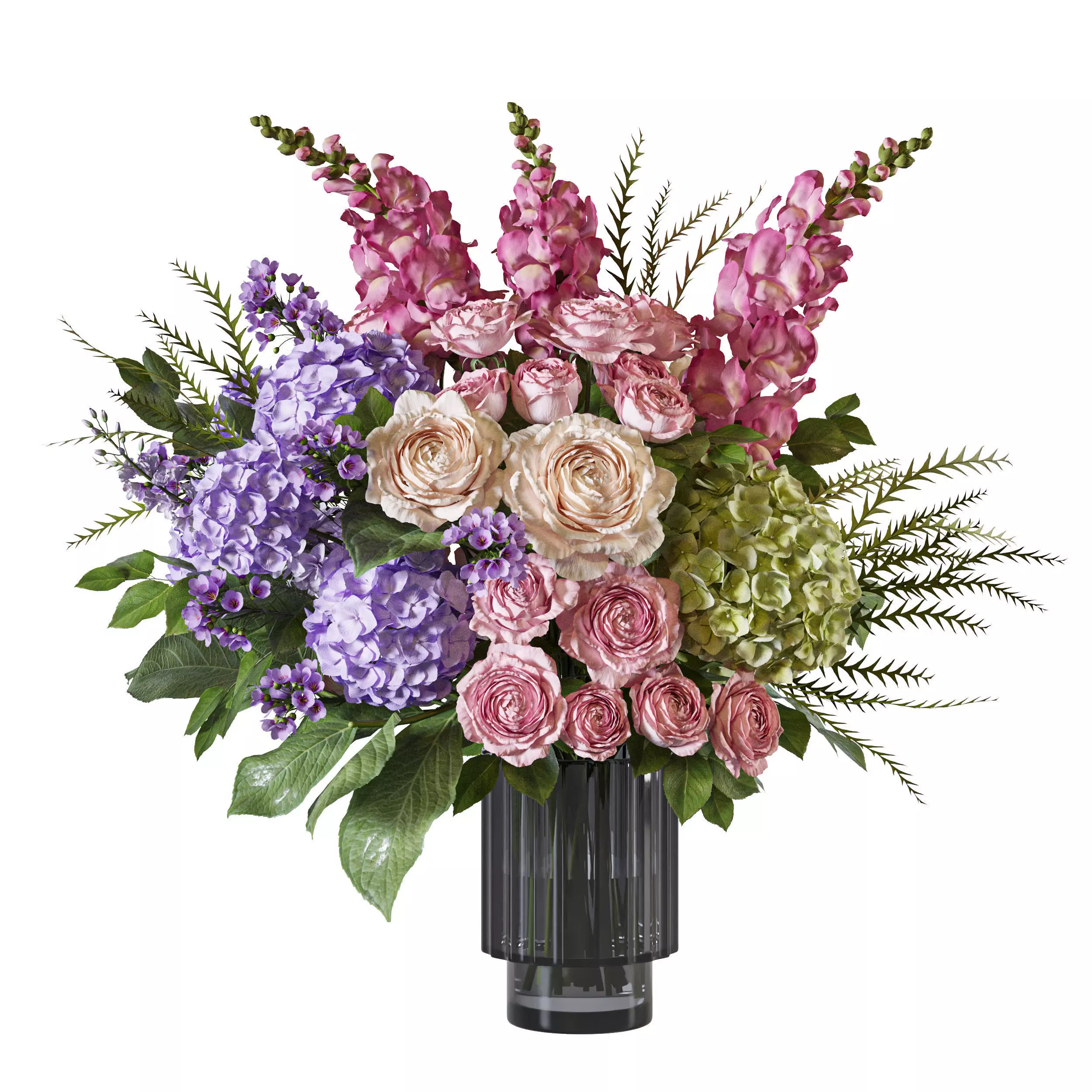 Flower Set 124 Radiance of Pure Serenity 3D model_0