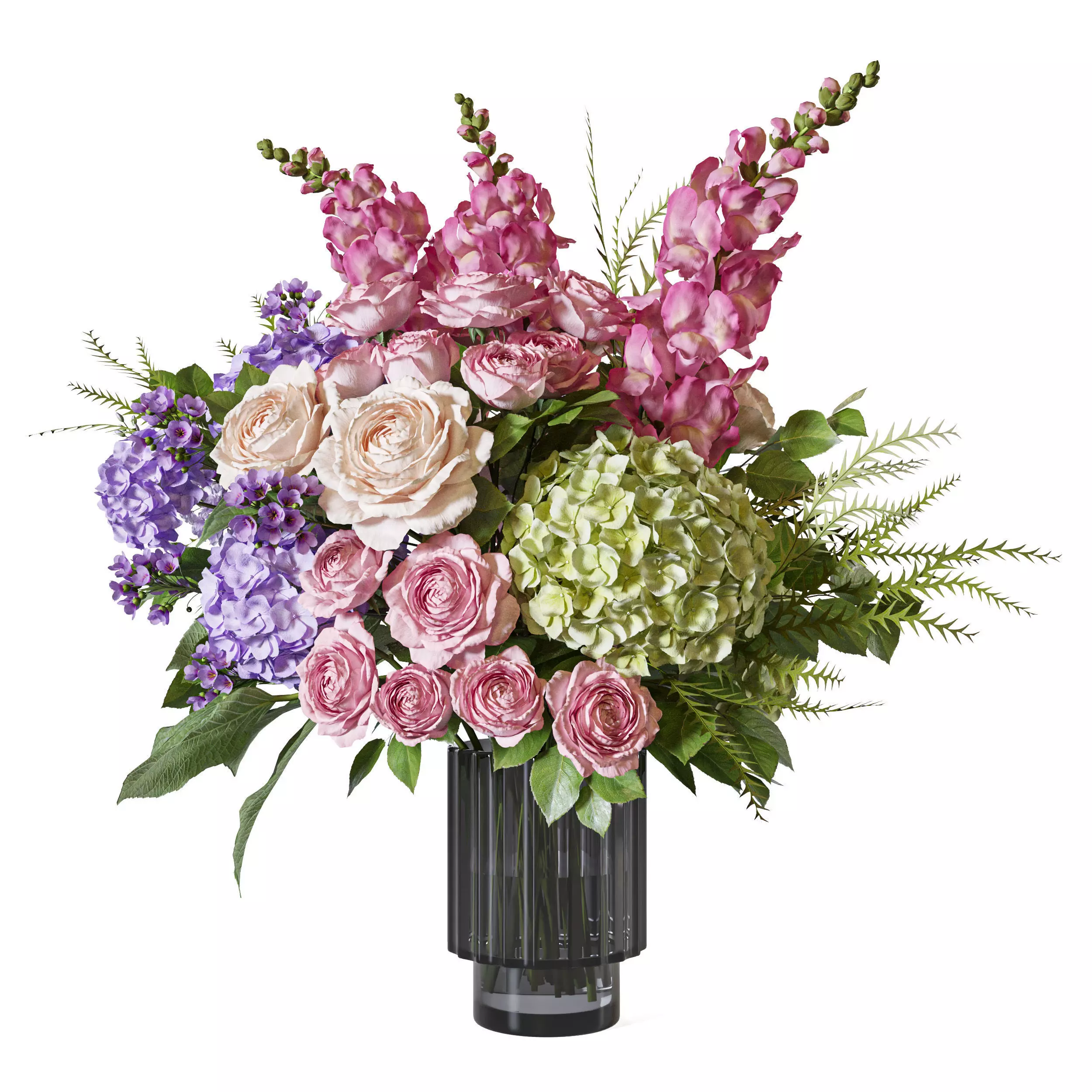 Flower Set 124 Radiance of Pure Serenity 3D model_4