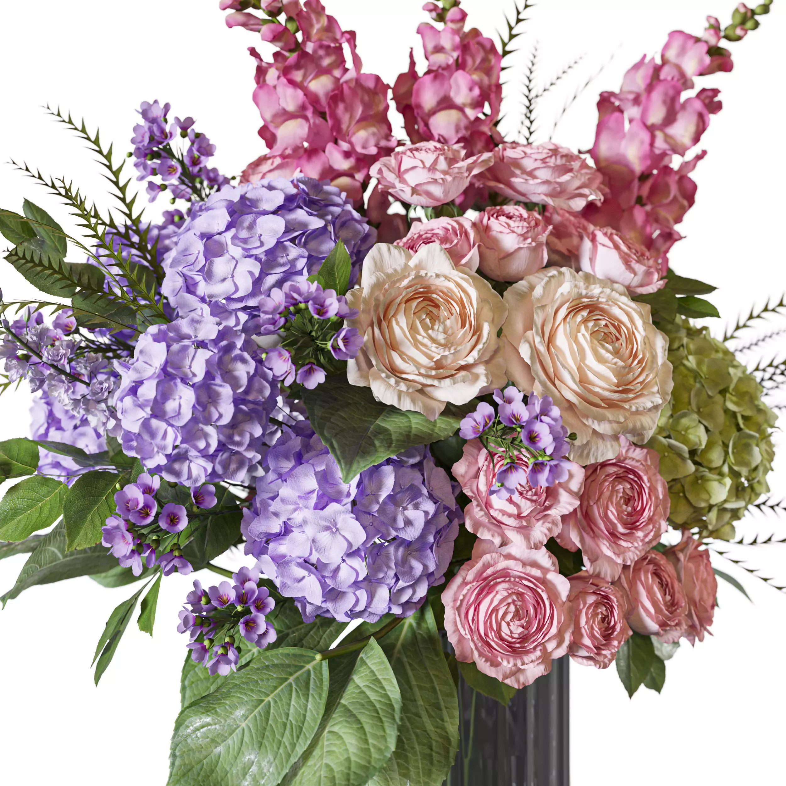 Flower Set 124 Radiance of Pure Serenity 3D model_3