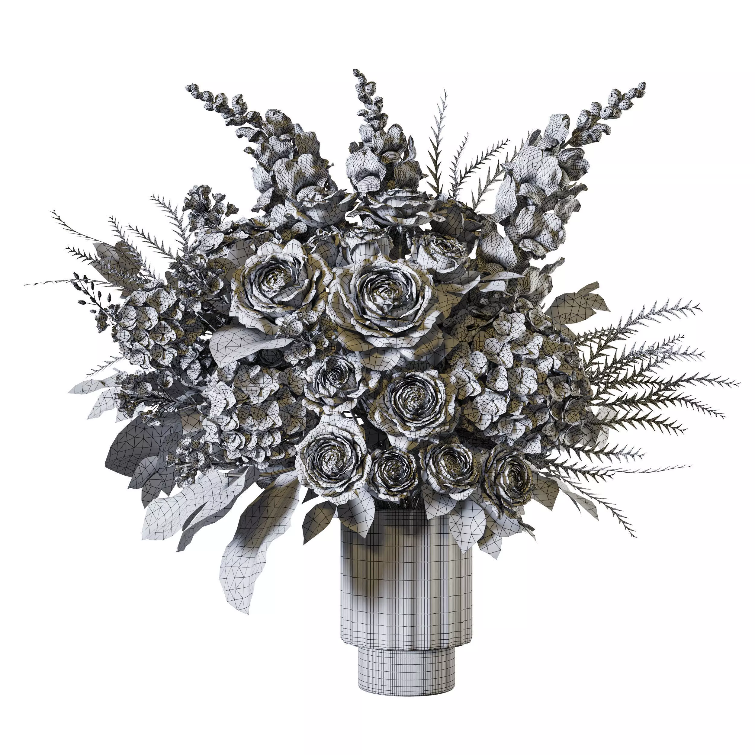 Flower Set 124 Radiance of Pure Serenity 3D model_6