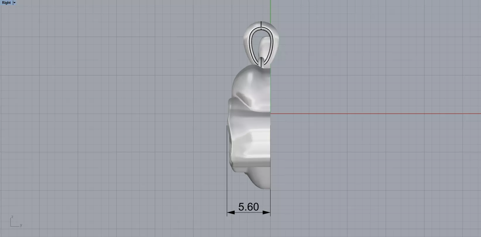 Elephant pendant model 1394 3D print model_6