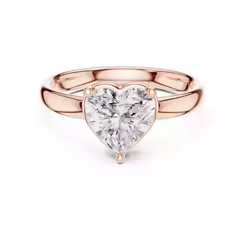 Solitaire Heart Cut Diamond Engagement Ring 3DM STL Video