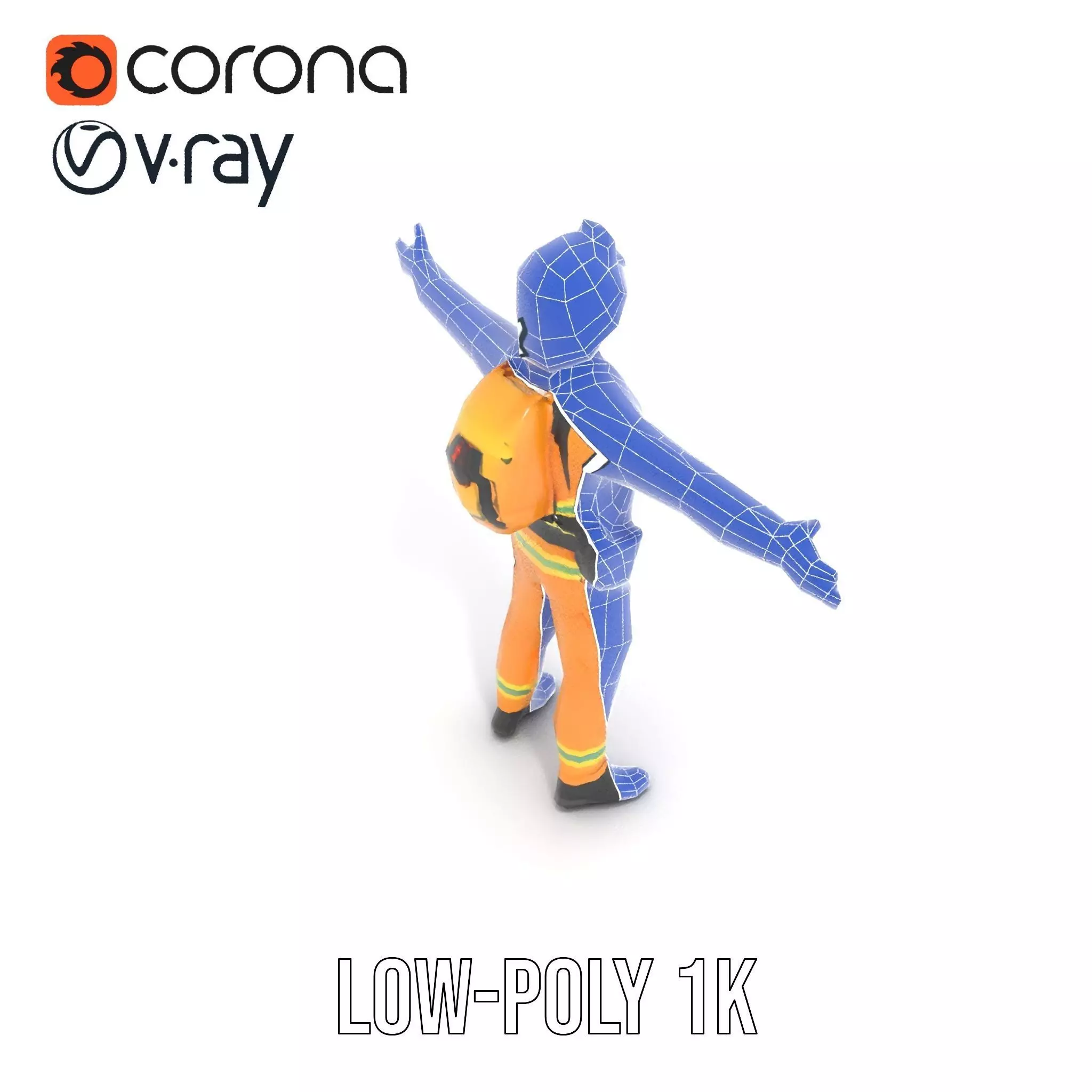 Firefighter Uniform model pack Low-poly 3D model_21