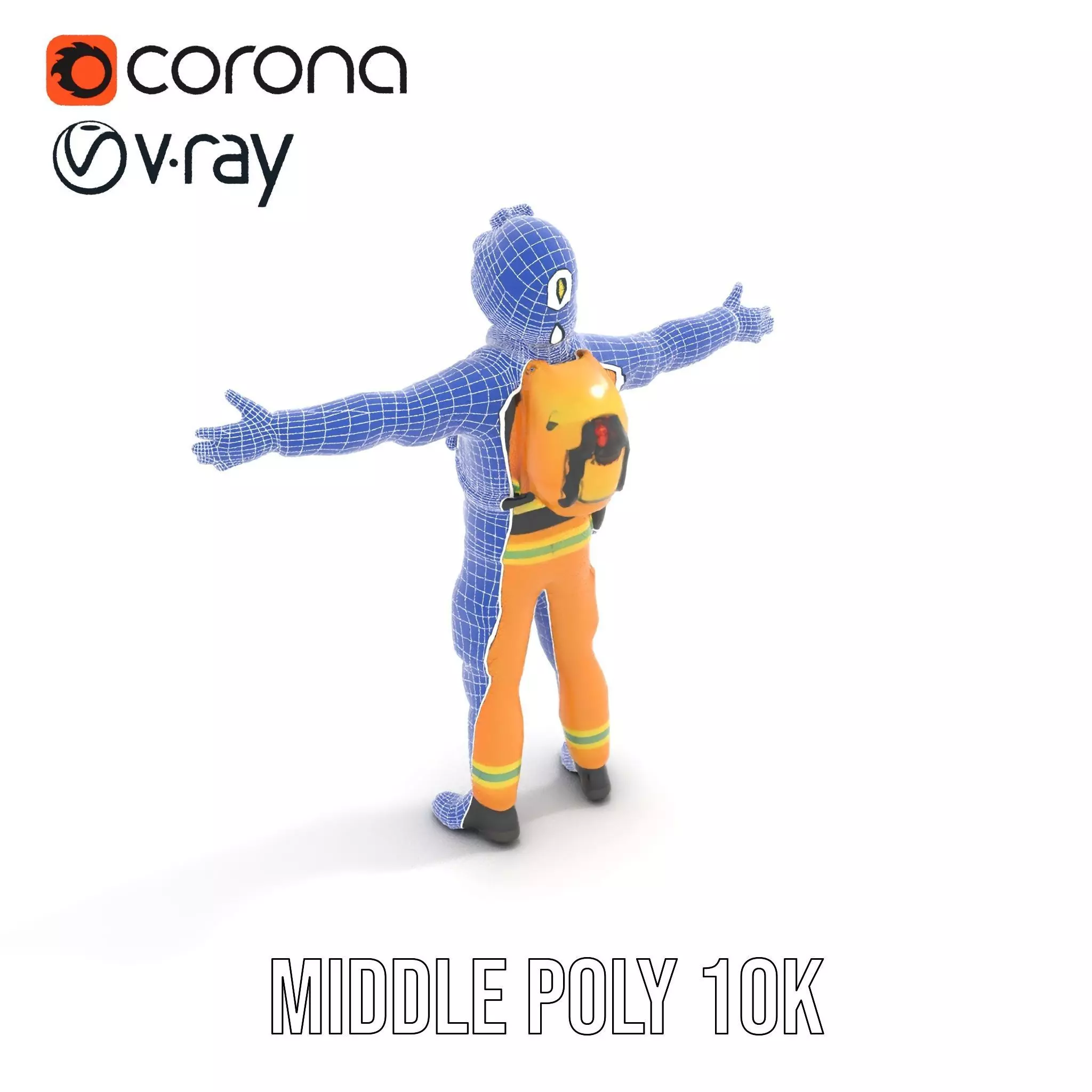 Firefighter Uniform model pack Low-poly 3D model_25