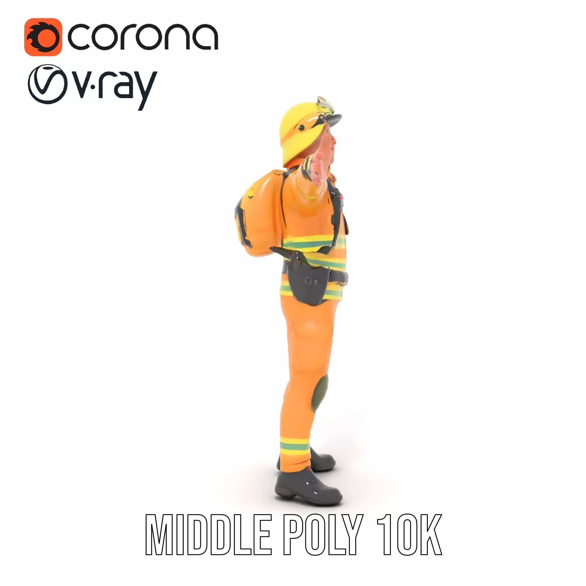Firefighter Uniform model pack Low-poly 3D model_22