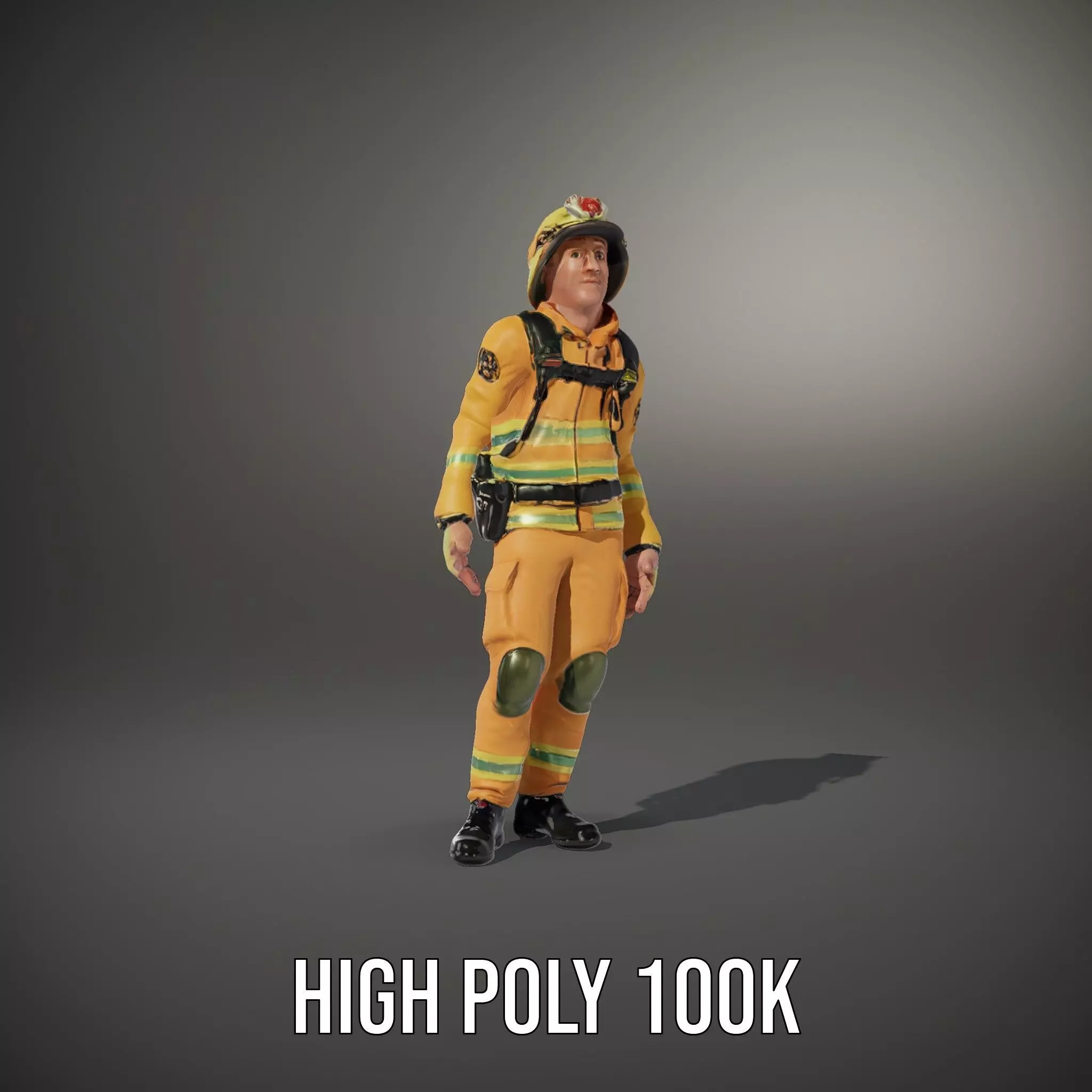 Firefighter Uniform model pack Low-poly 3D model_13