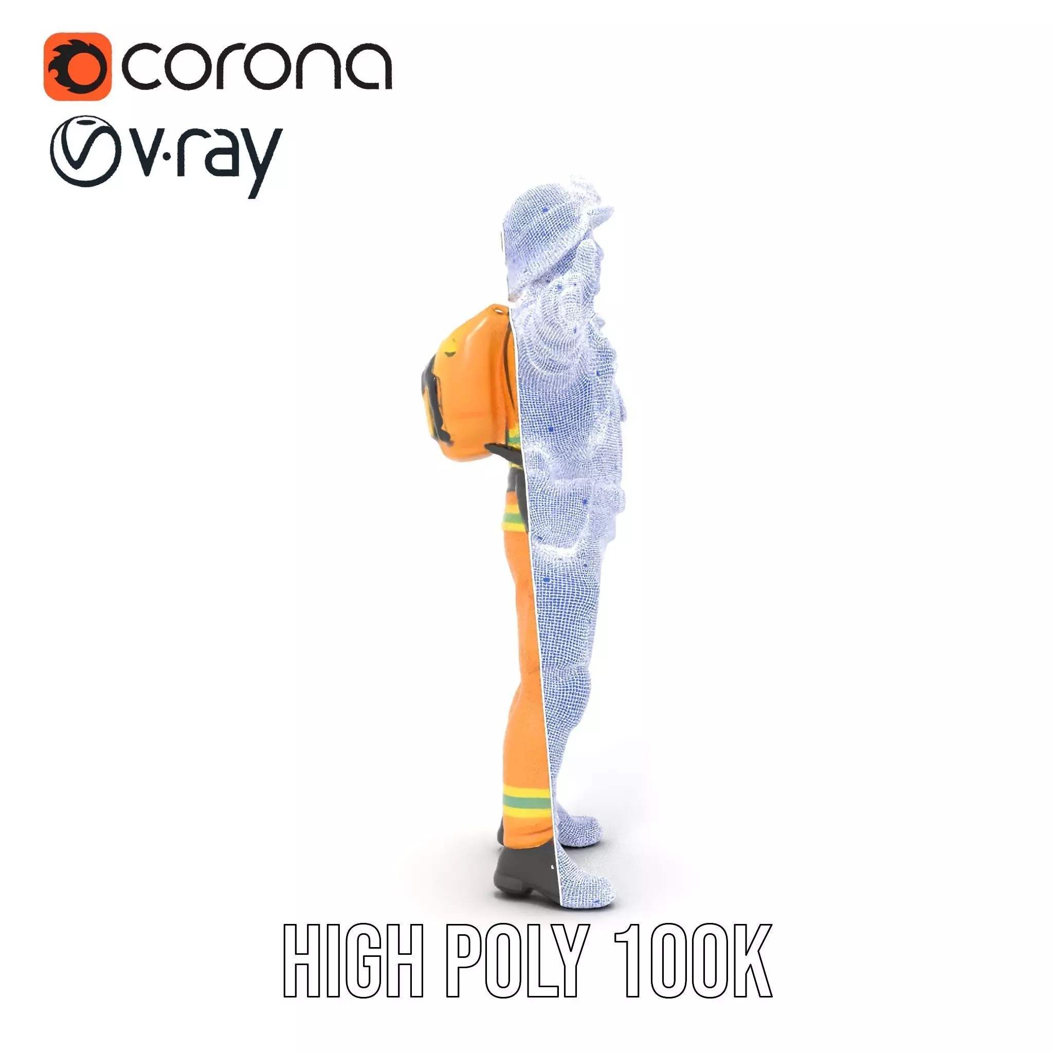 Firefighter Uniform model pack Low-poly 3D model_33