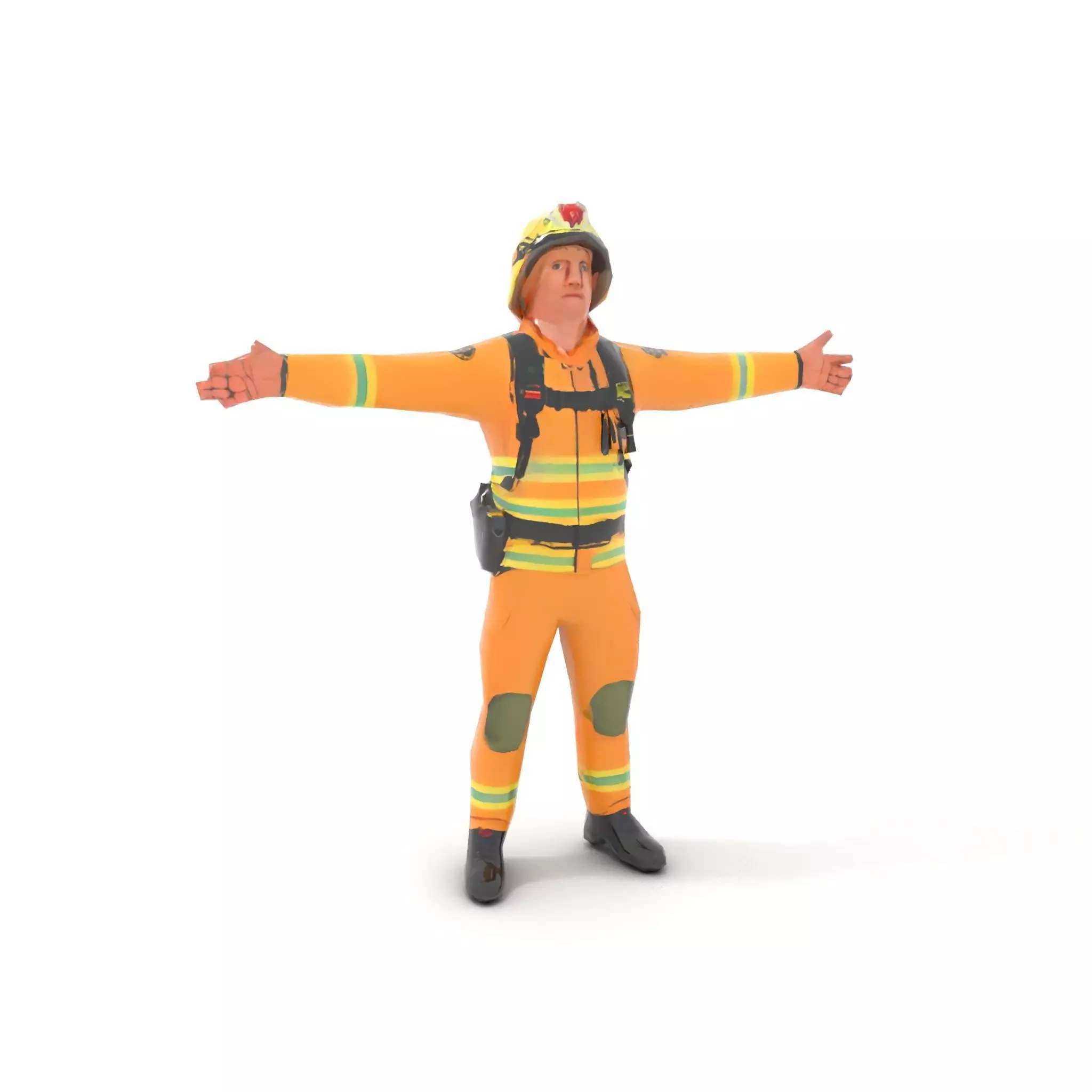 Firefighter Uniform model pack Low-poly 3D model_9