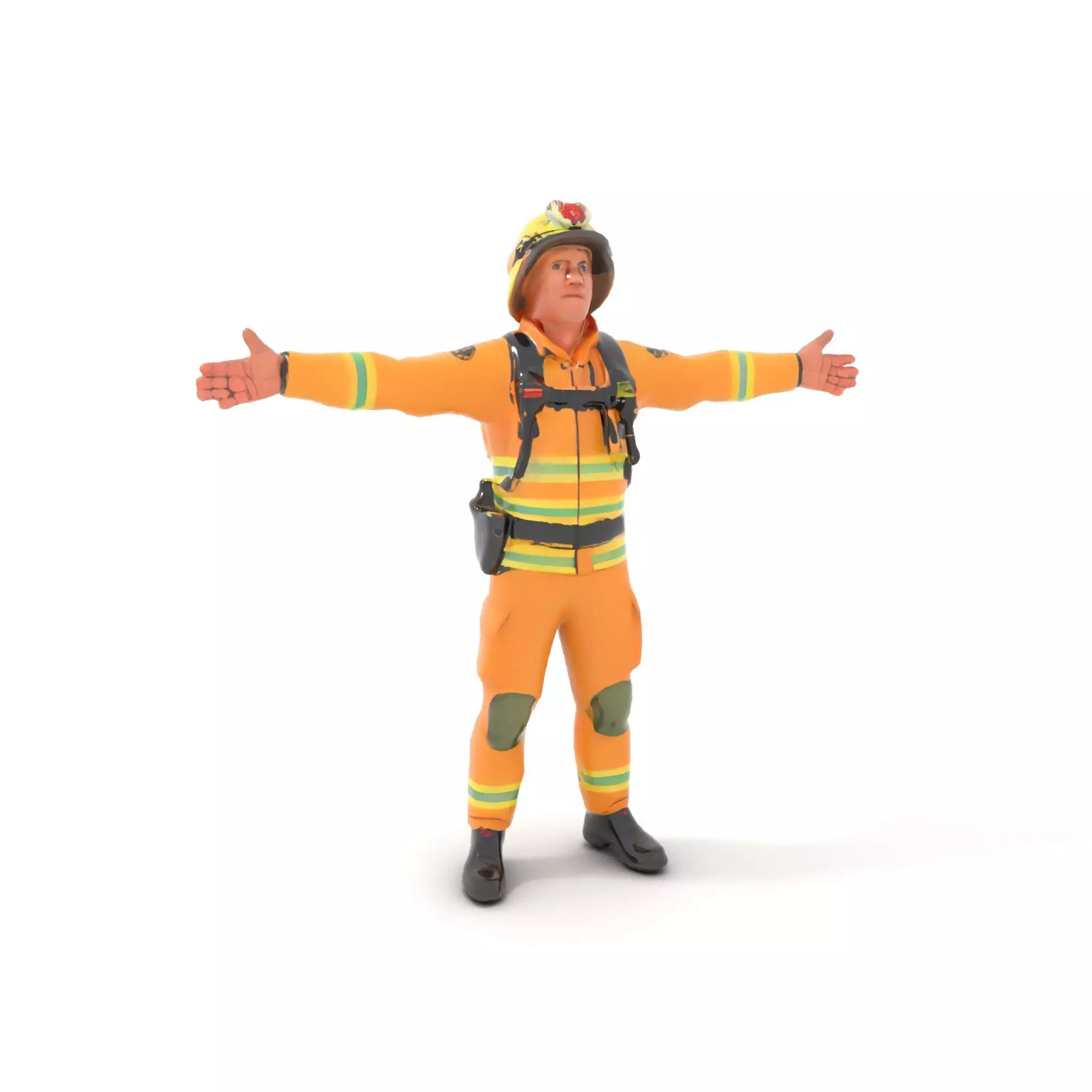 Firefighter Uniform model pack Low-poly 3D model_6