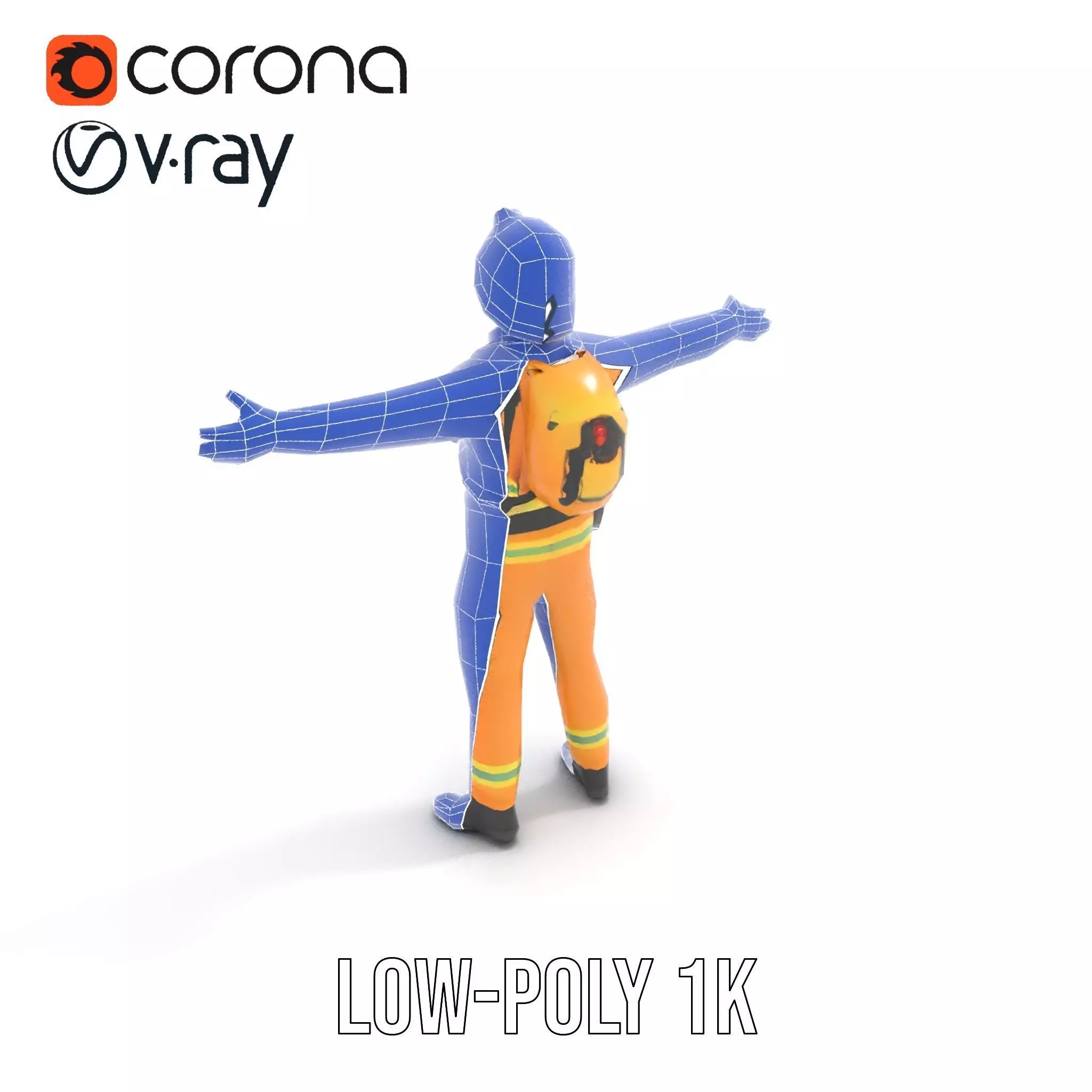 Firefighter Uniform model pack Low-poly 3D model_23