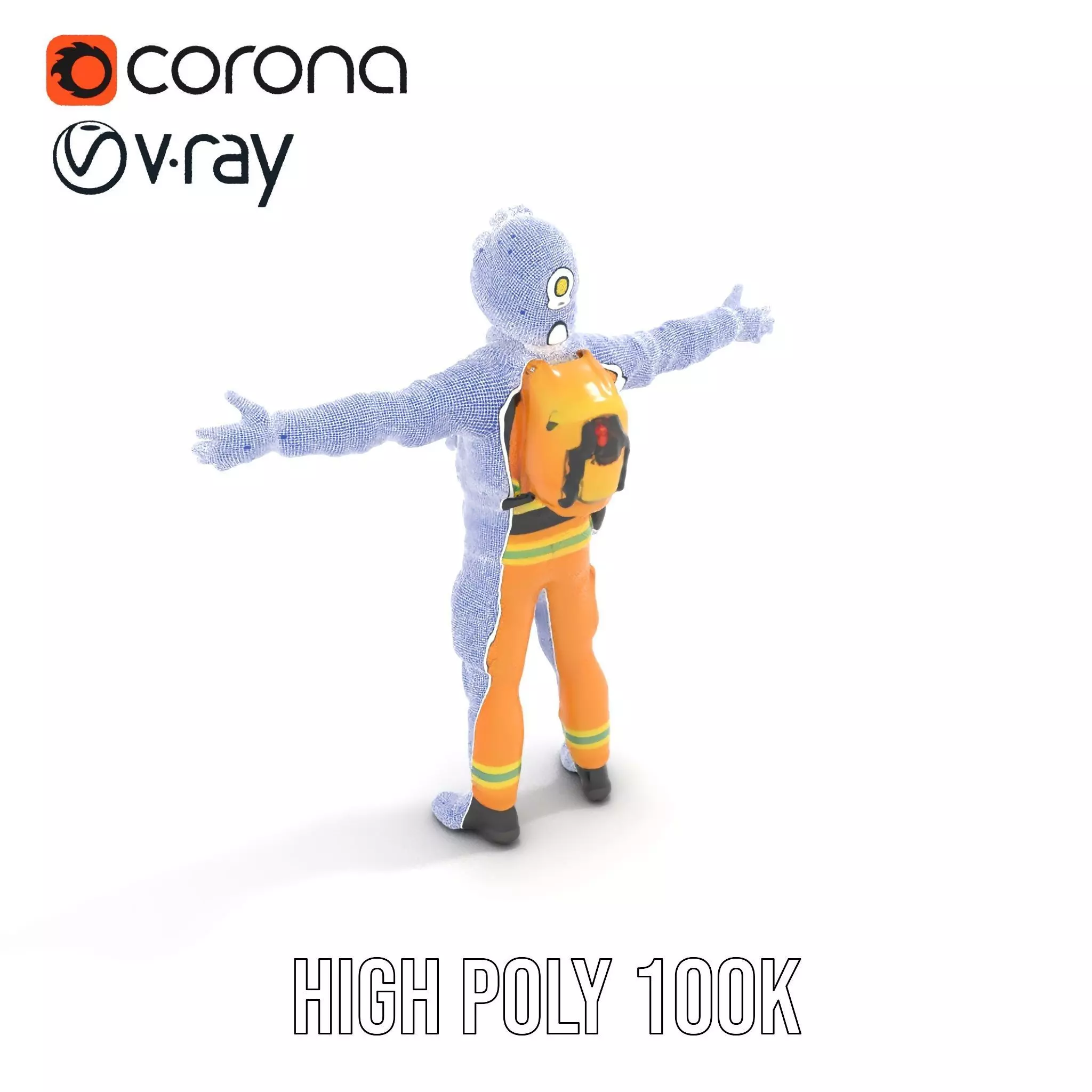 Firefighter Uniform model pack Low-poly 3D model_35