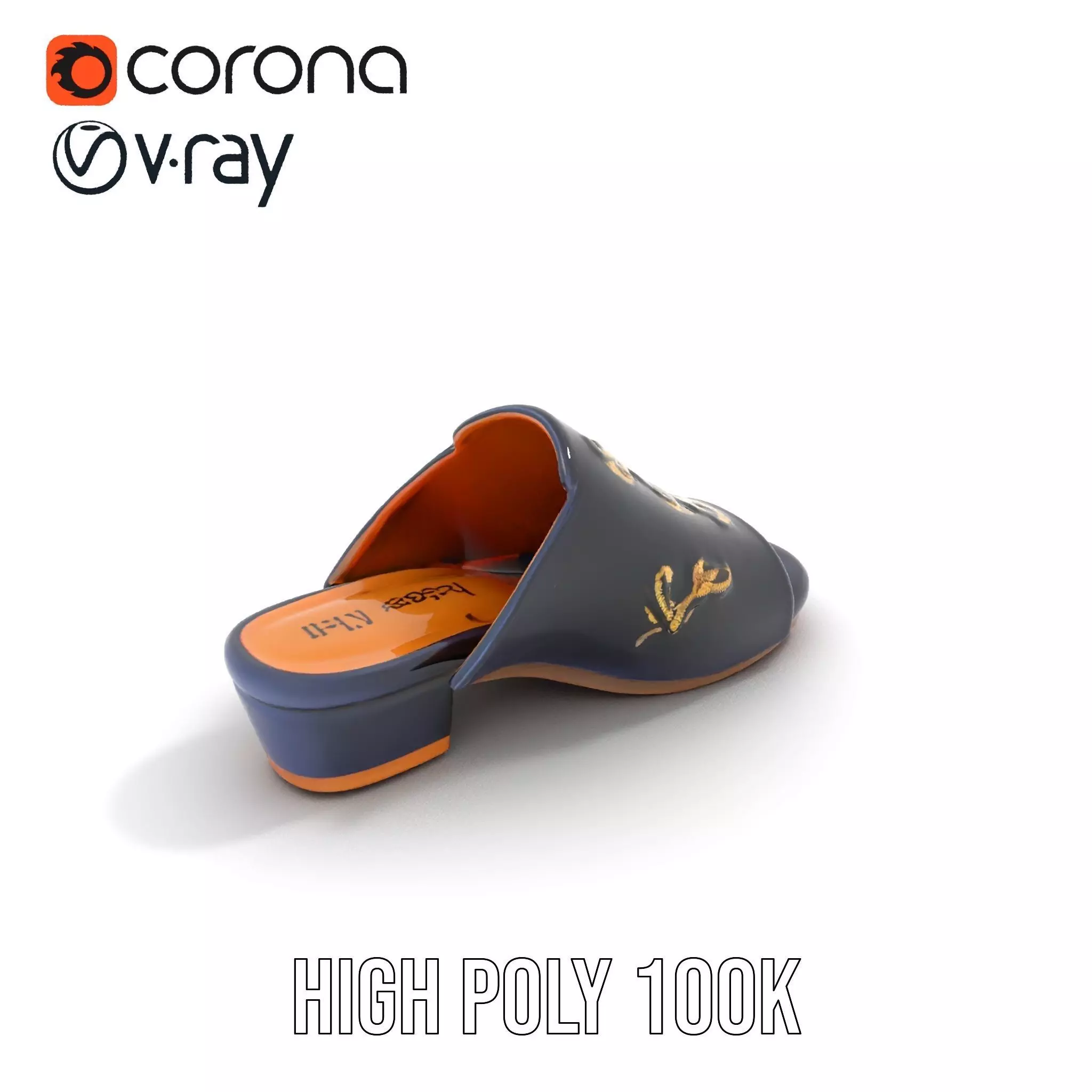 Royal Velvet Sandal model pack Low-poly 3D model_15