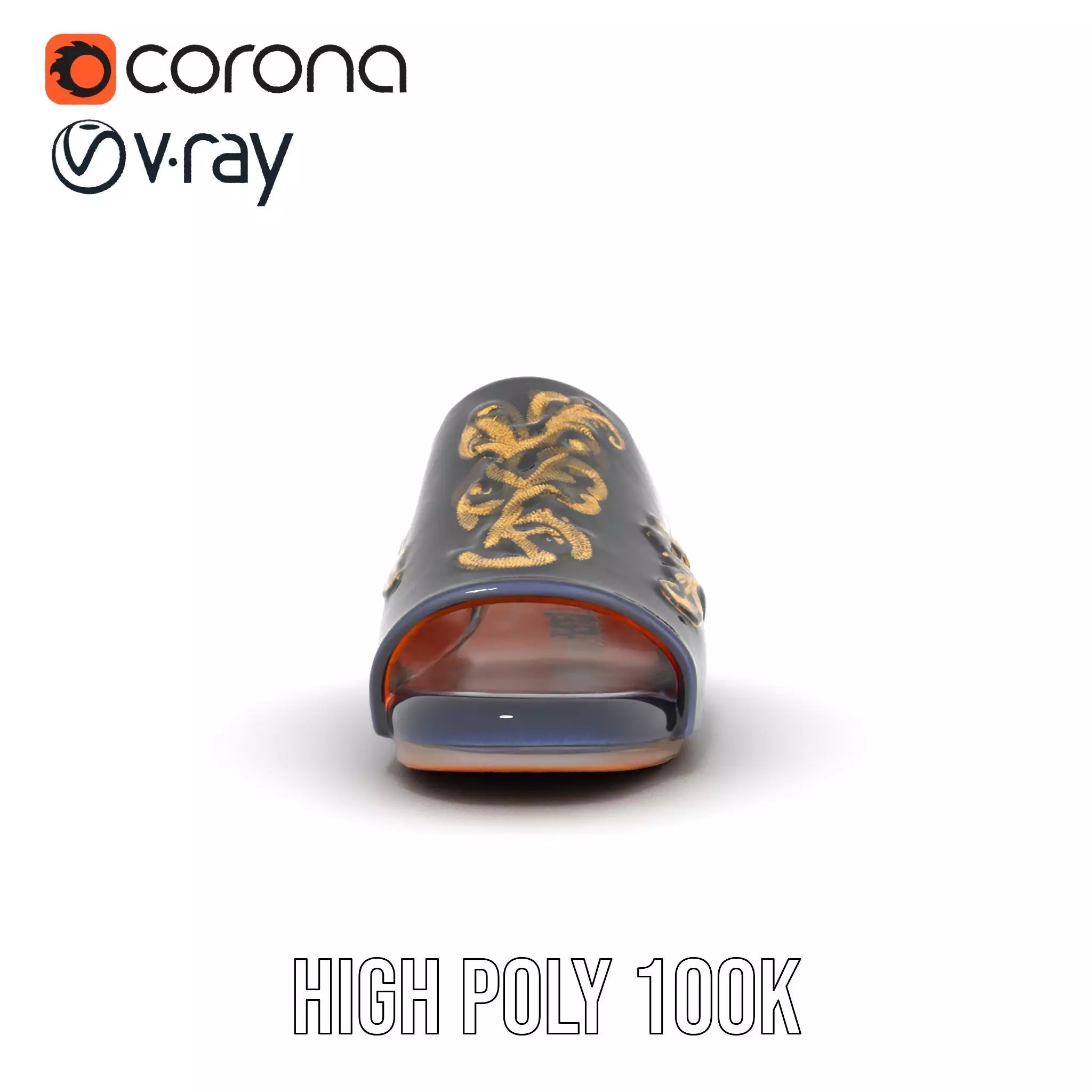 Royal Velvet Sandal model pack Low-poly 3D model_23