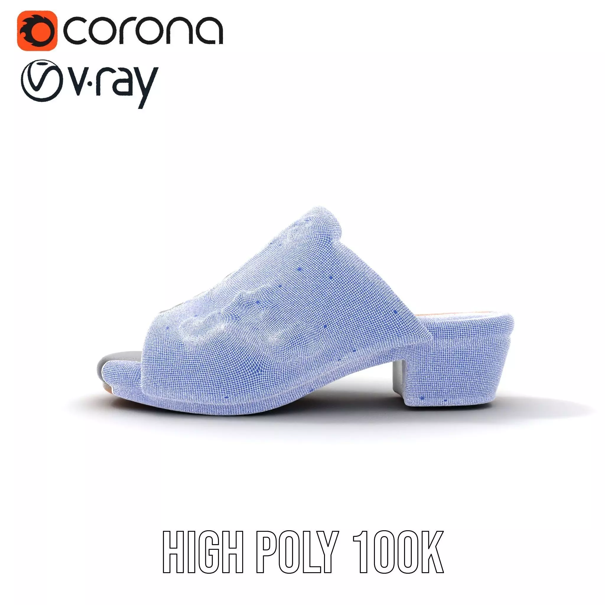 Royal Velvet Sandal model pack Low-poly 3D model_34