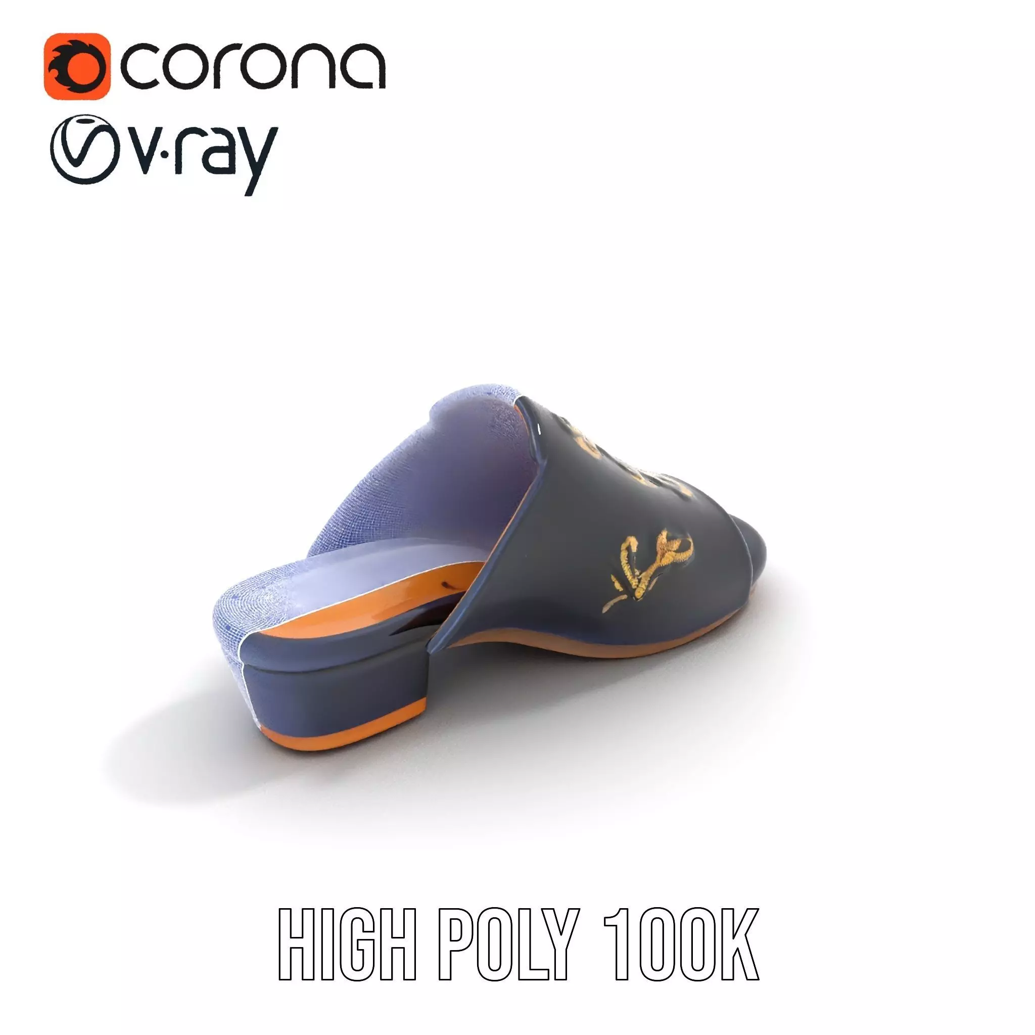 Royal Velvet Sandal model pack Low-poly 3D model_29
