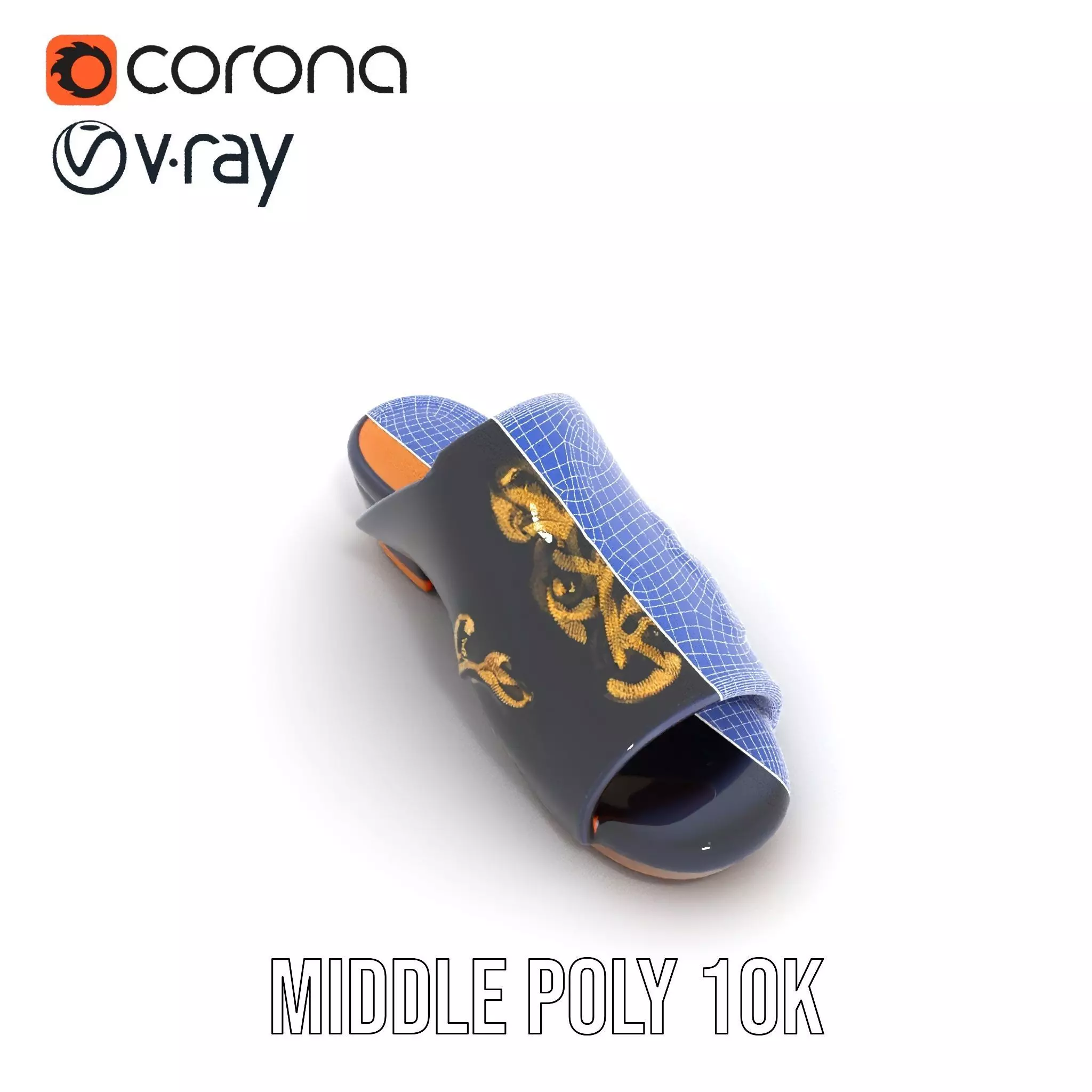 Royal Velvet Sandal model pack Low-poly 3D model_27