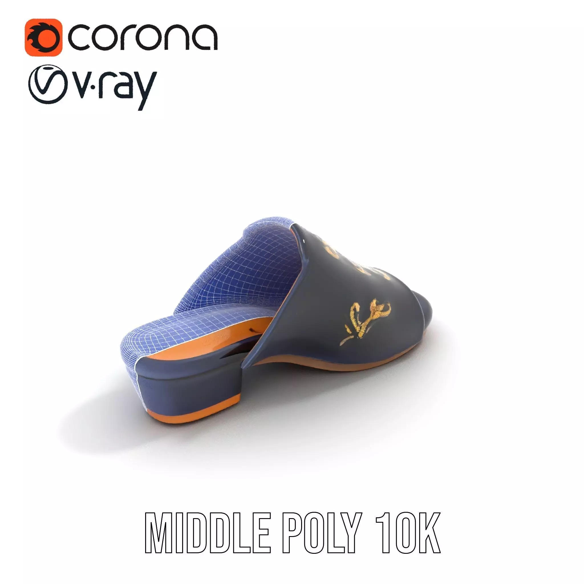 Royal Velvet Sandal model pack Low-poly 3D model_16