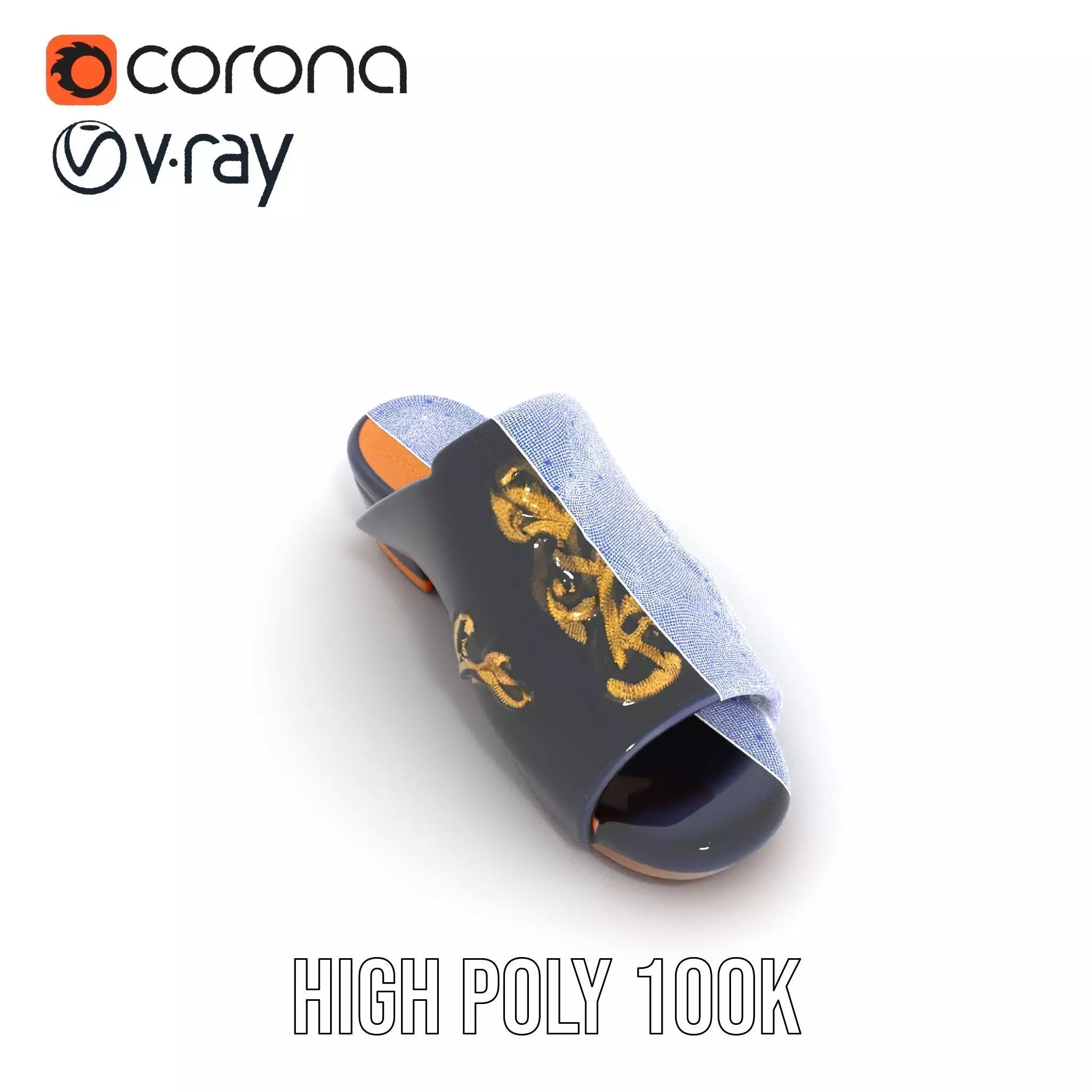 Royal Velvet Sandal model pack Low-poly 3D model_20