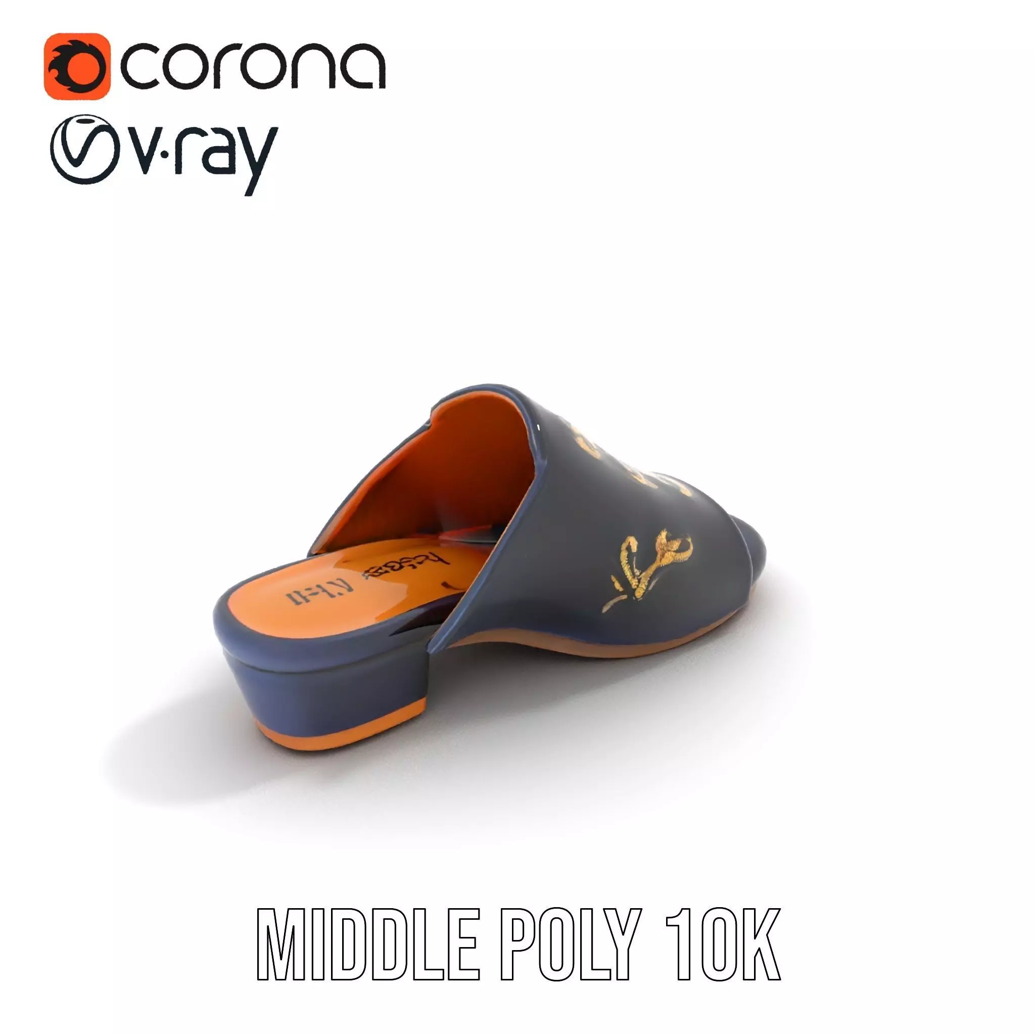 Royal Velvet Sandal model pack Low-poly 3D model_13