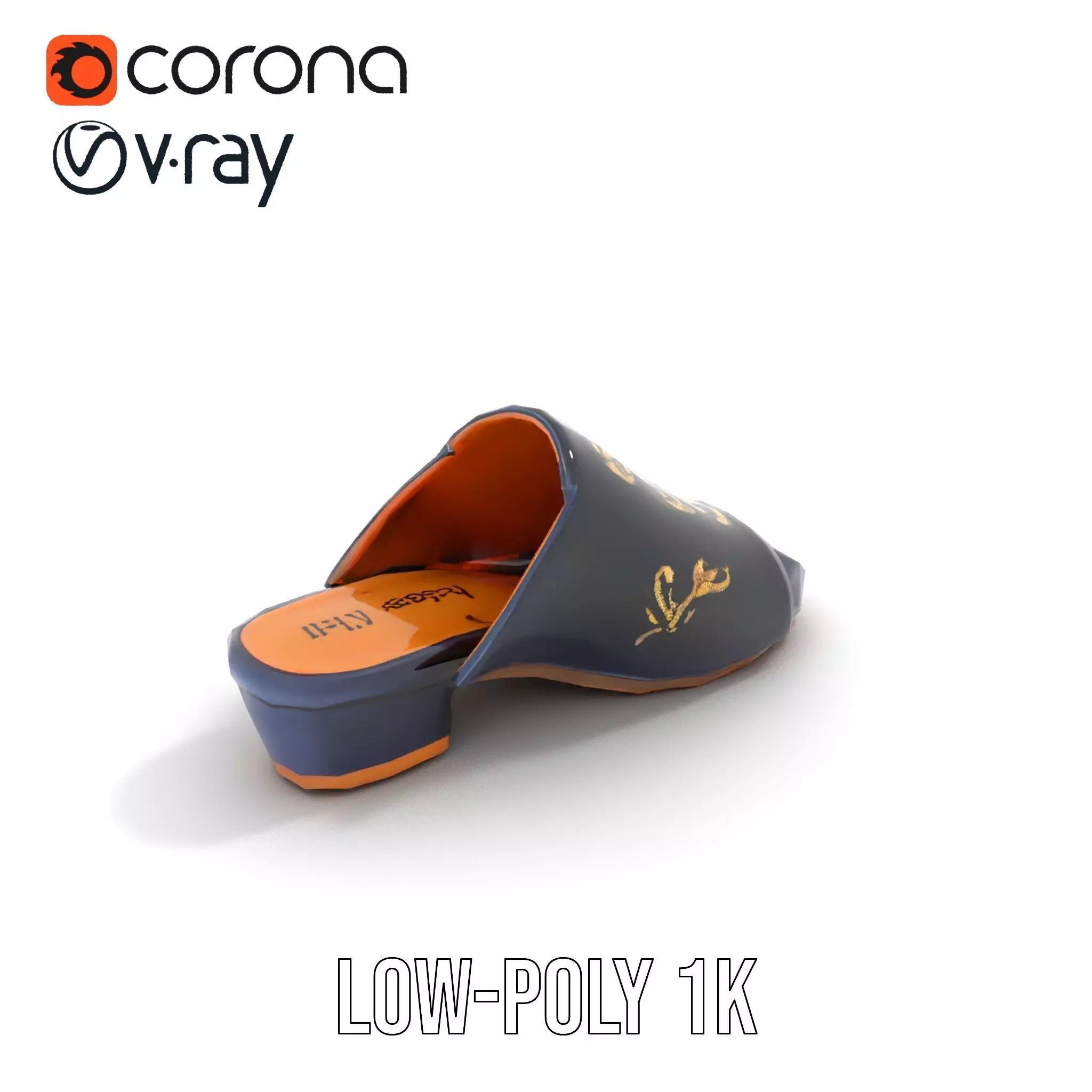 Royal Velvet Sandal model pack Low-poly 3D model_9