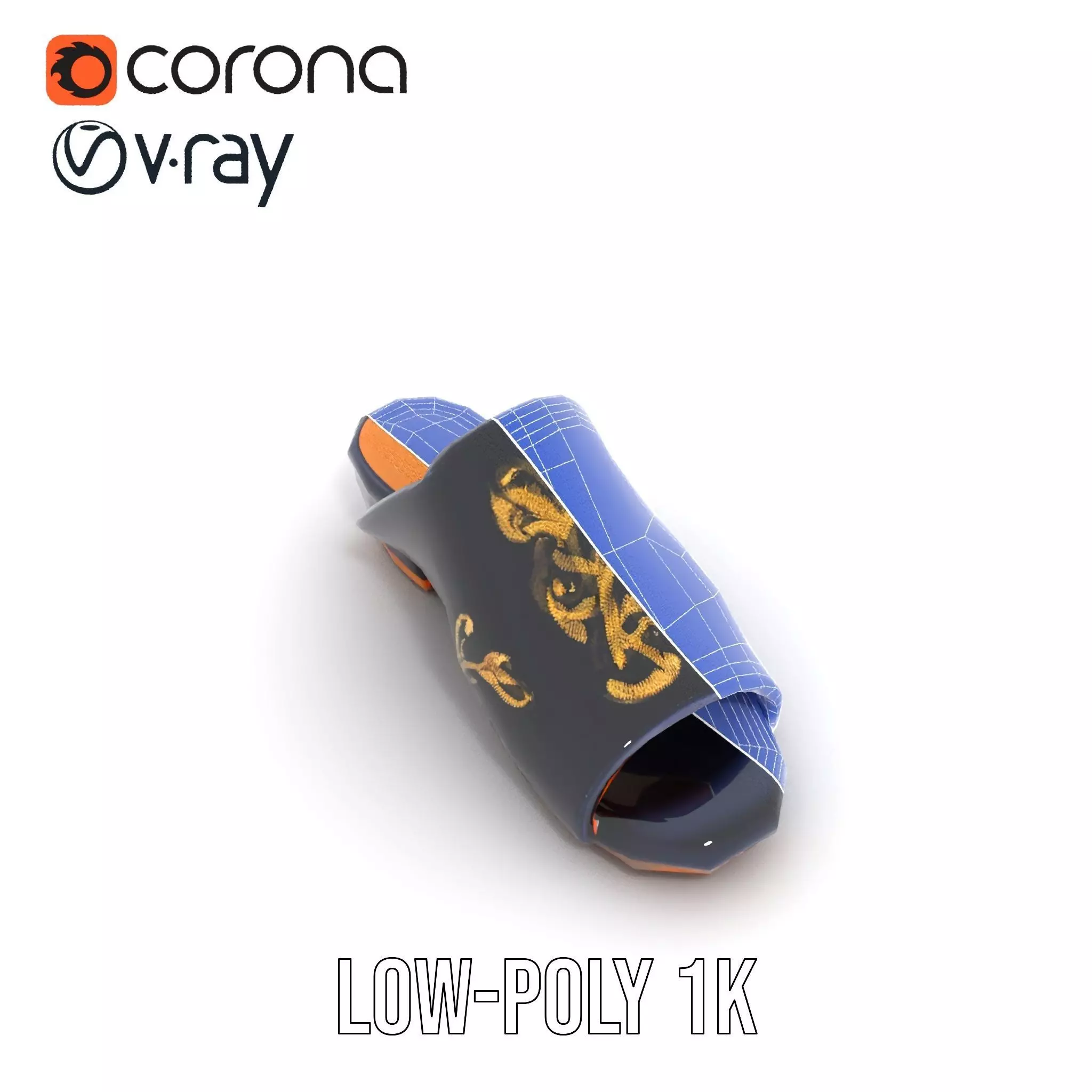 Royal Velvet Sandal model pack Low-poly 3D model_17