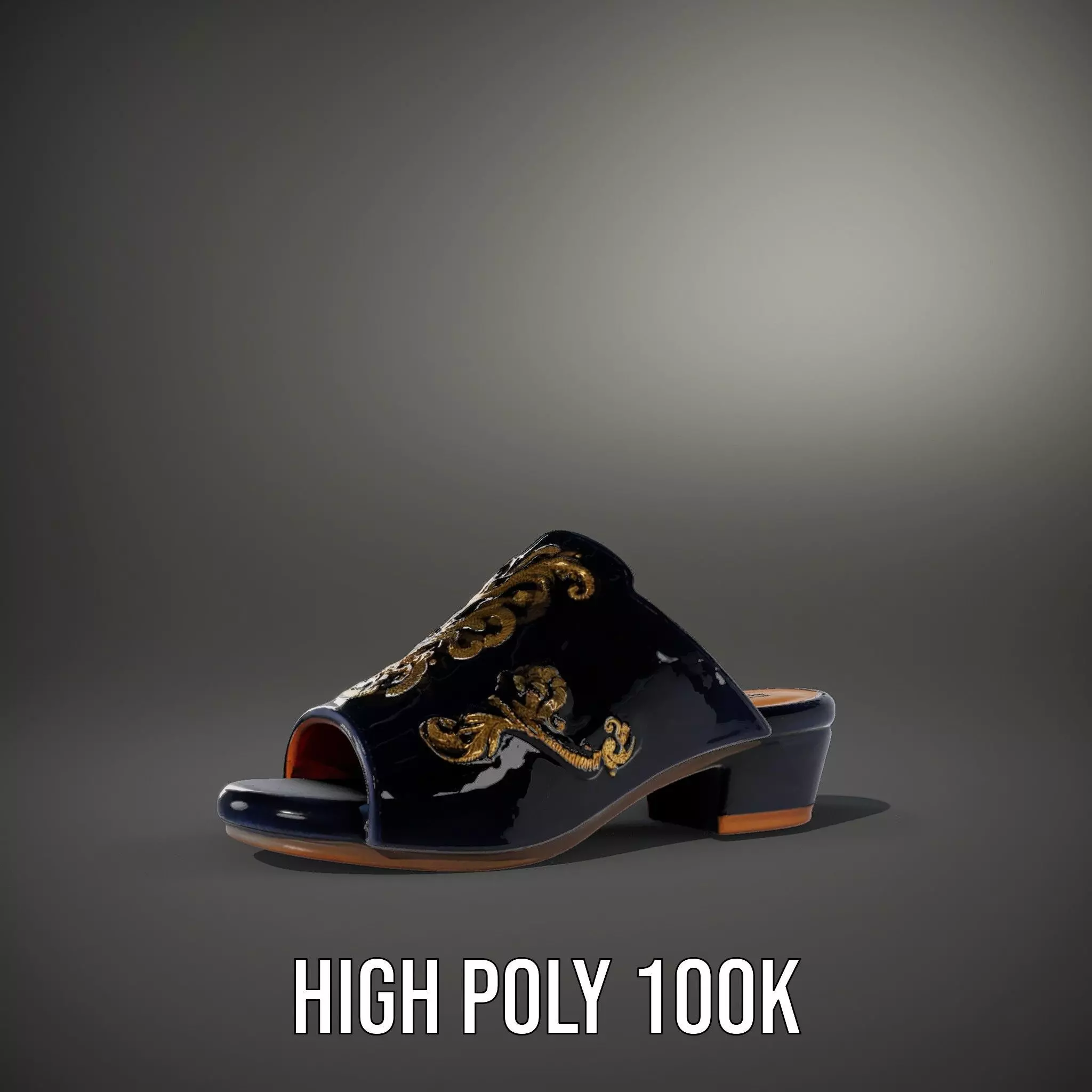 Royal Velvet Sandal model pack Low-poly 3D model_10