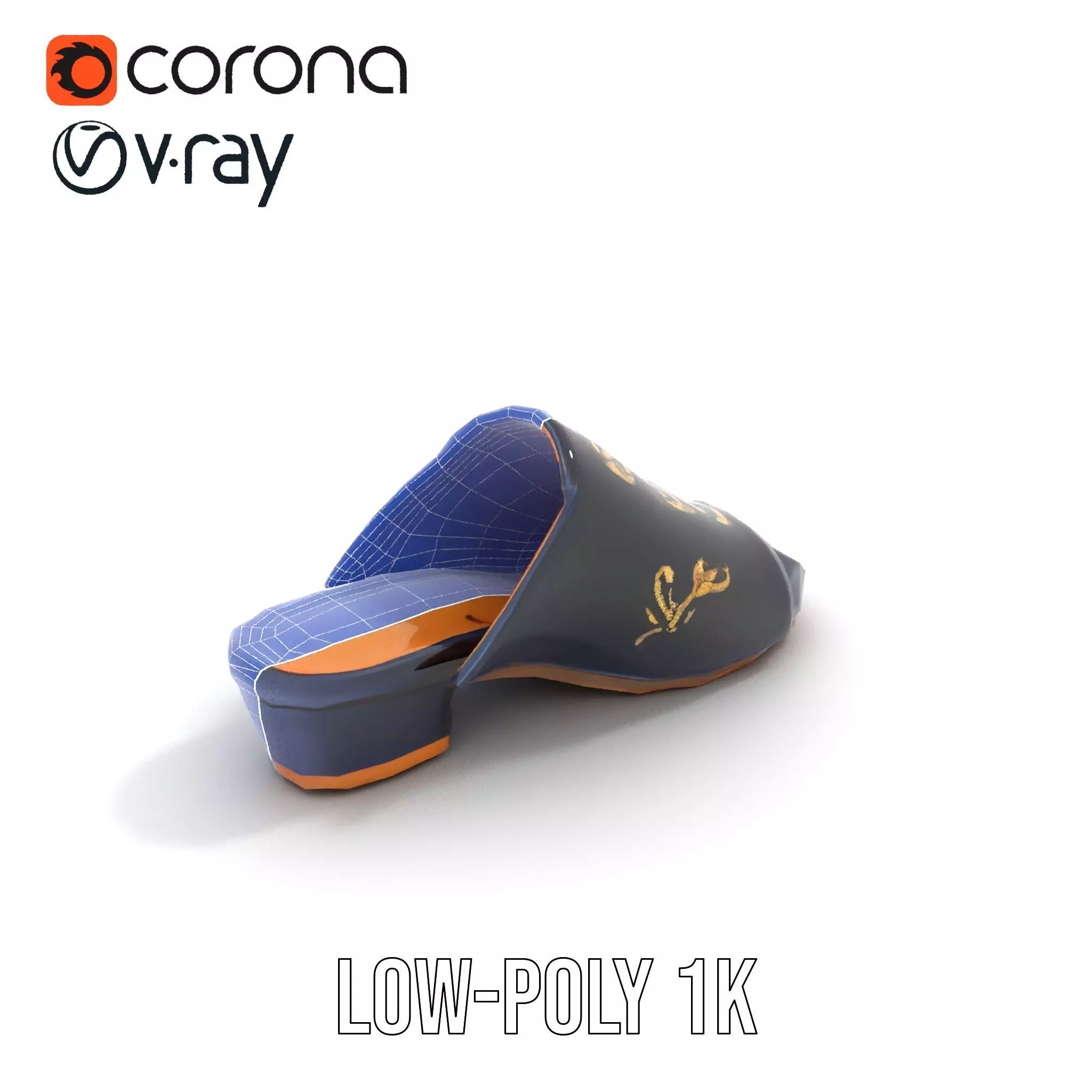 Royal Velvet Sandal model pack Low-poly 3D model_19