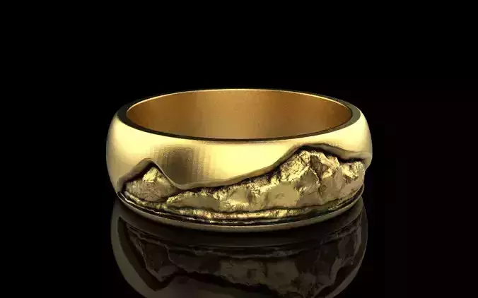 Armenian mountain Masis and Sis ring model 1393